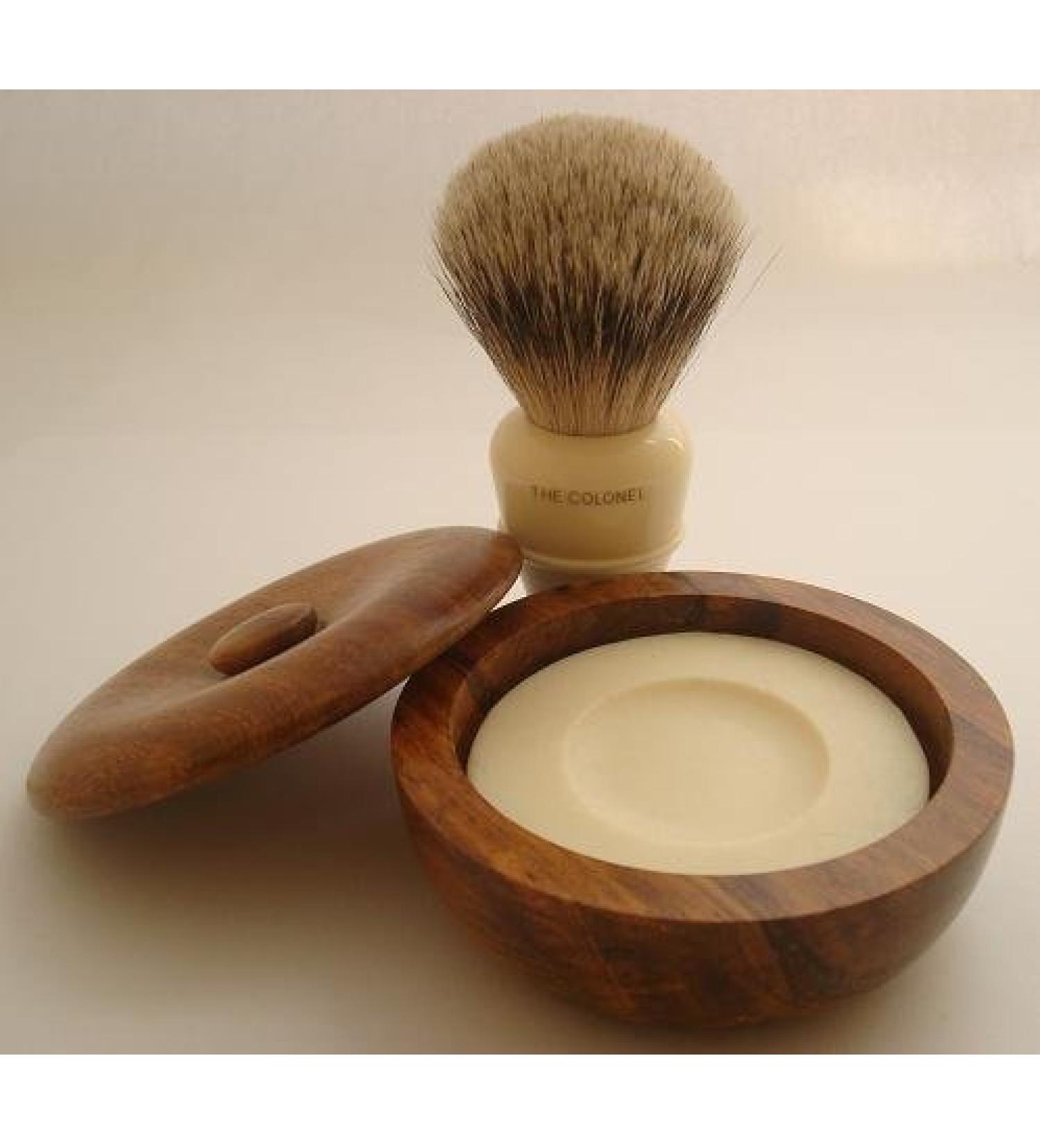Simpsons Colonel Best Badger shaving brush & shaving bowl by Progress Vulfix