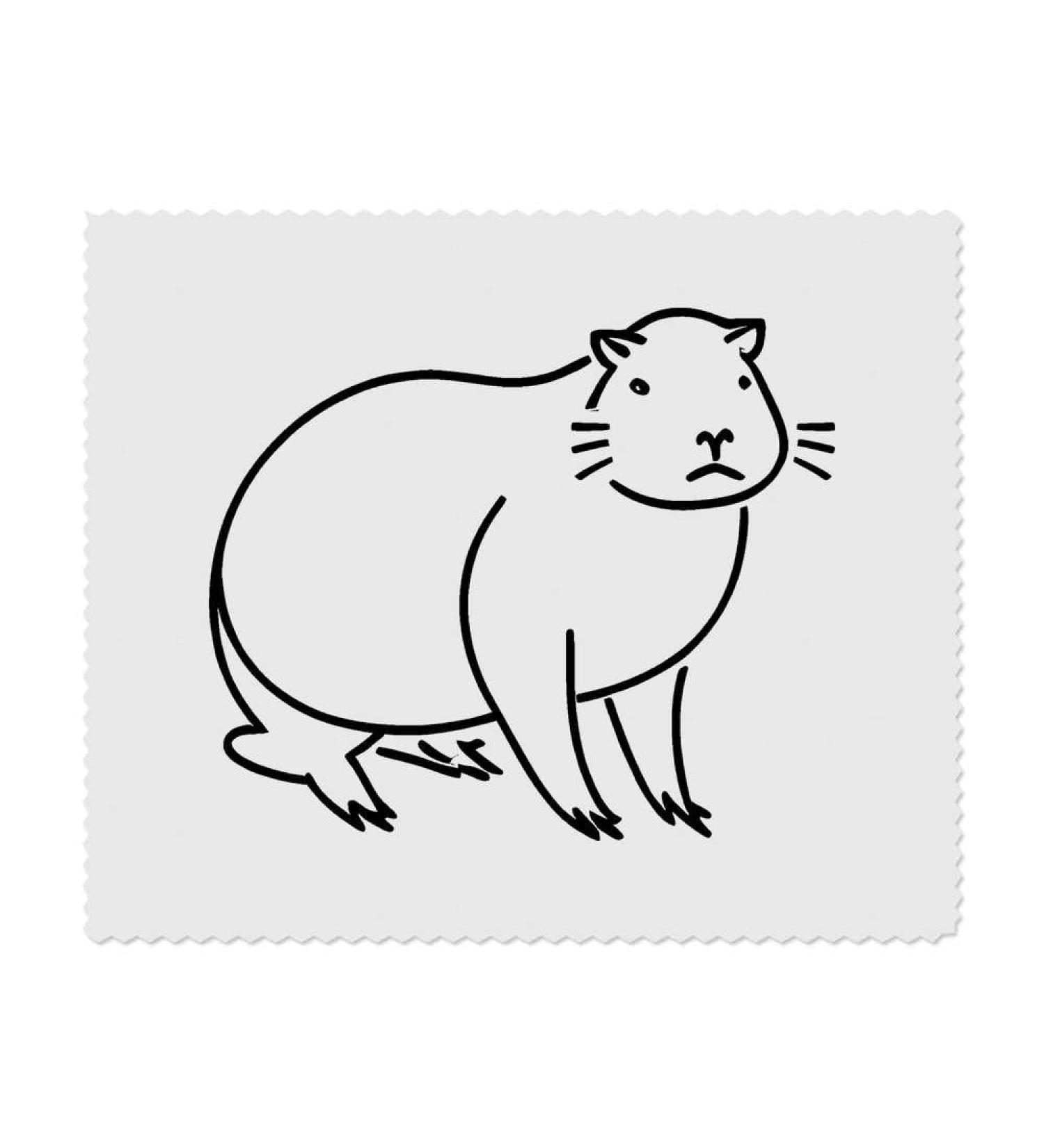 2 x Microfiber Cleaning Cloths - Adorable Sitting Capybara Design | Shop Internationally - Buy Online on GoSupps.com