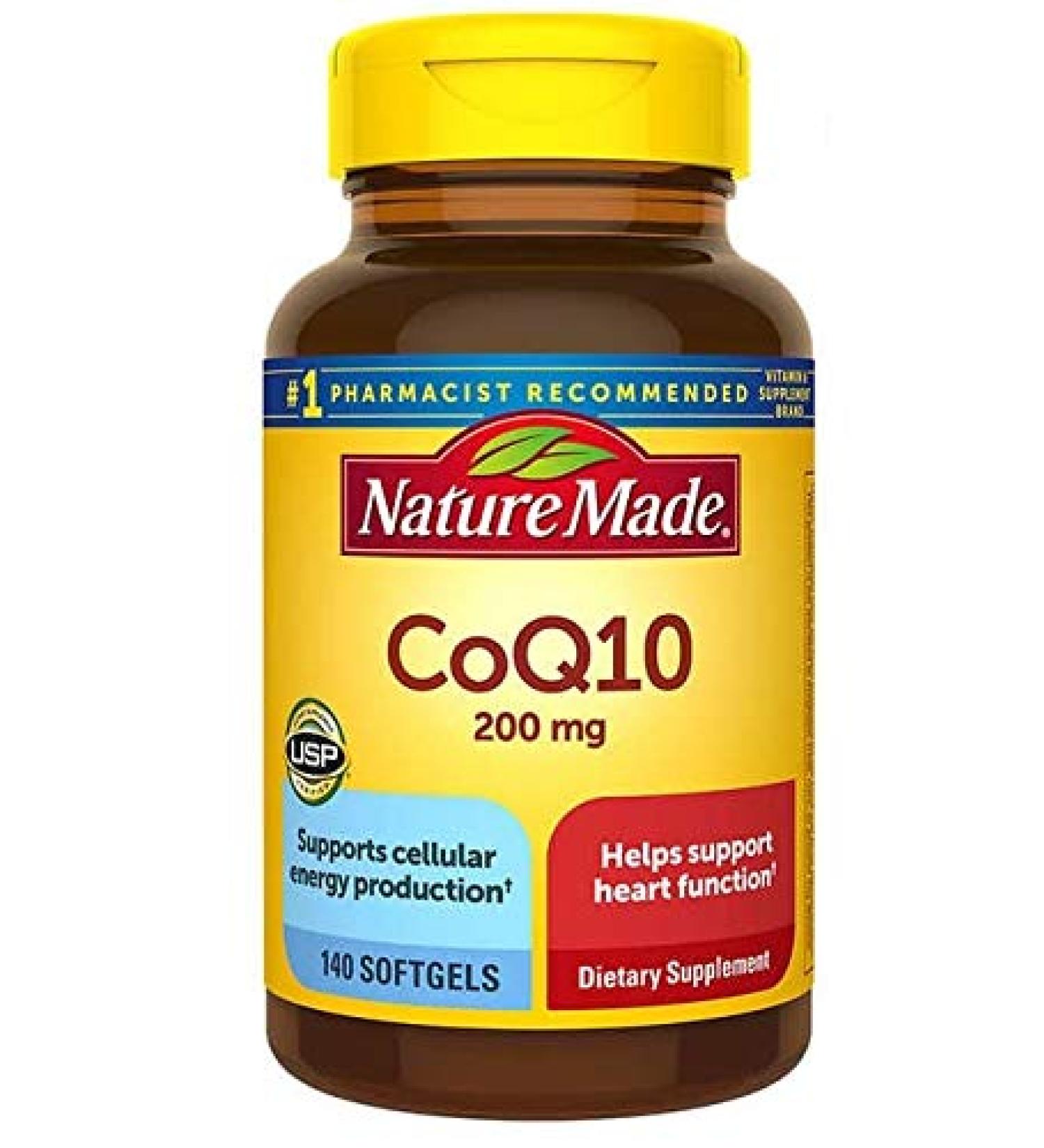 Nature Made Coq10 200 Mg, Naturally Orange, Value Size,140 Count Softgels