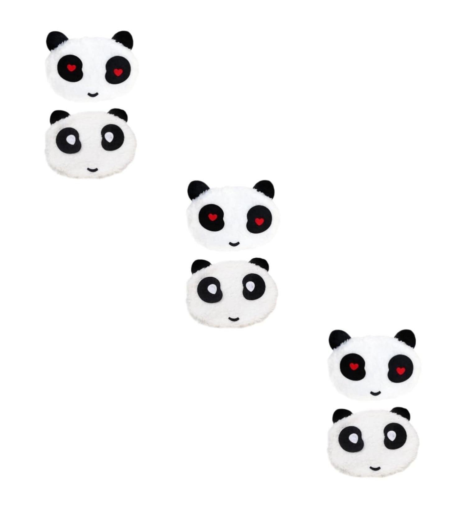 Solustrie 6pc Panda Face Cover - Cartoon Winter Mask Disposable Cotton Sleep Mask Protective Cover Cute Panda Pattern - Buy Online on GoSupps.com