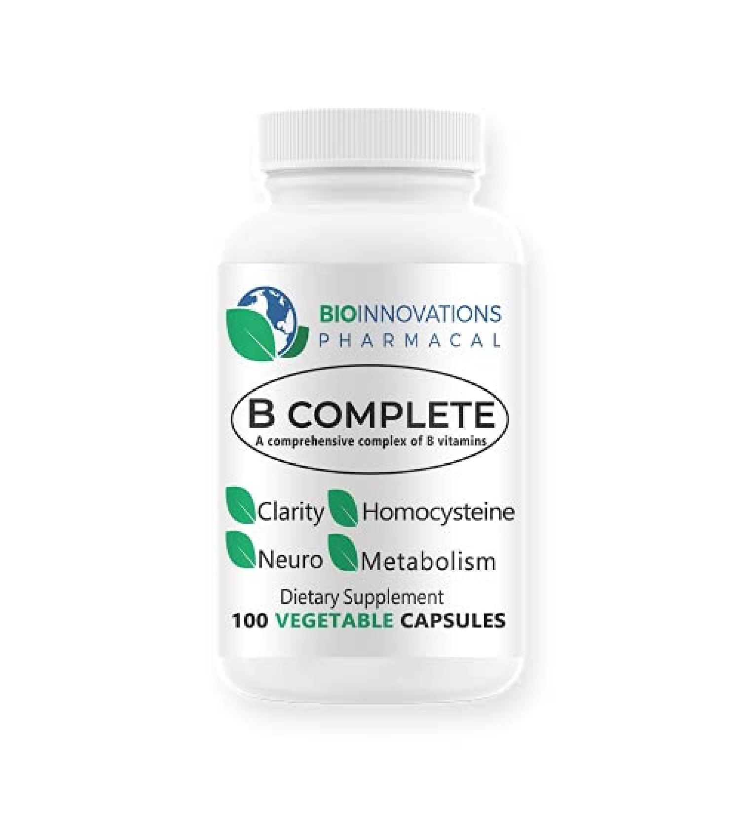 B-Complete with Folate for Energy & Brain Clarity | Neuro Metabolism Support | 100 Vegan Capsules - Buy Online on GoSupps.com
