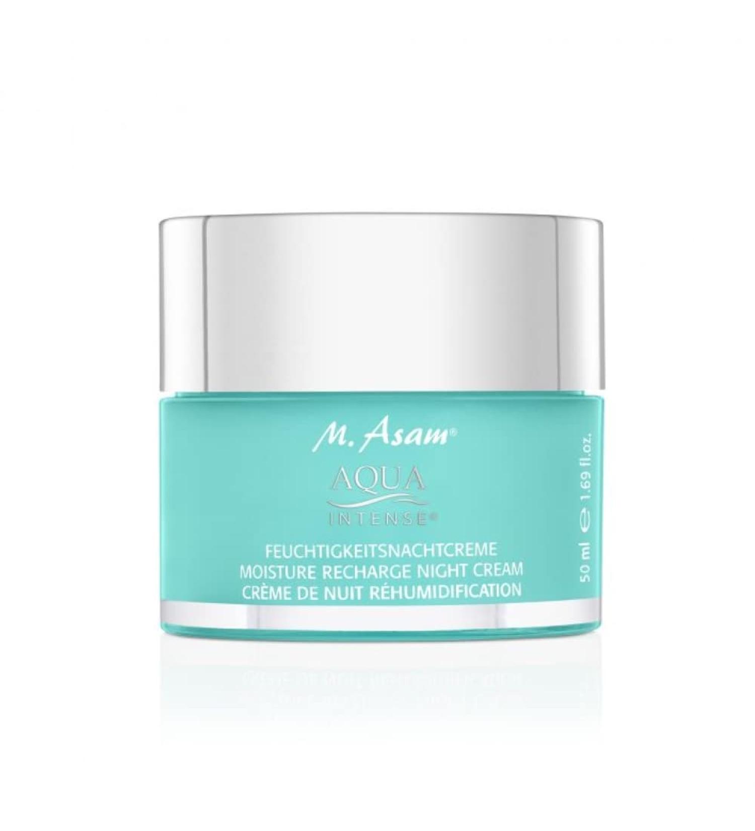  M. Asam M. Asam Aqua Intense Hyaluron Night Cream (50ml) - Intensive Regeneration Overnight & for a restorative complexion in the morning moisturizes and improves the skin's protective barrier vegan - Buy Online on GoSupps.com
