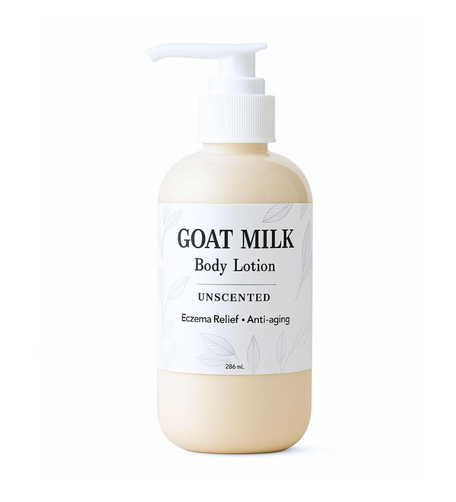 Nature Skin Shop Goat Milk Body Lotion for Eczema Natural Moisturizer for Dry Itchy & Sensitive Skin Soothing Unscented Formula with Shea Butter for Men Women & Kids - Buy Online on GoSupps.com
