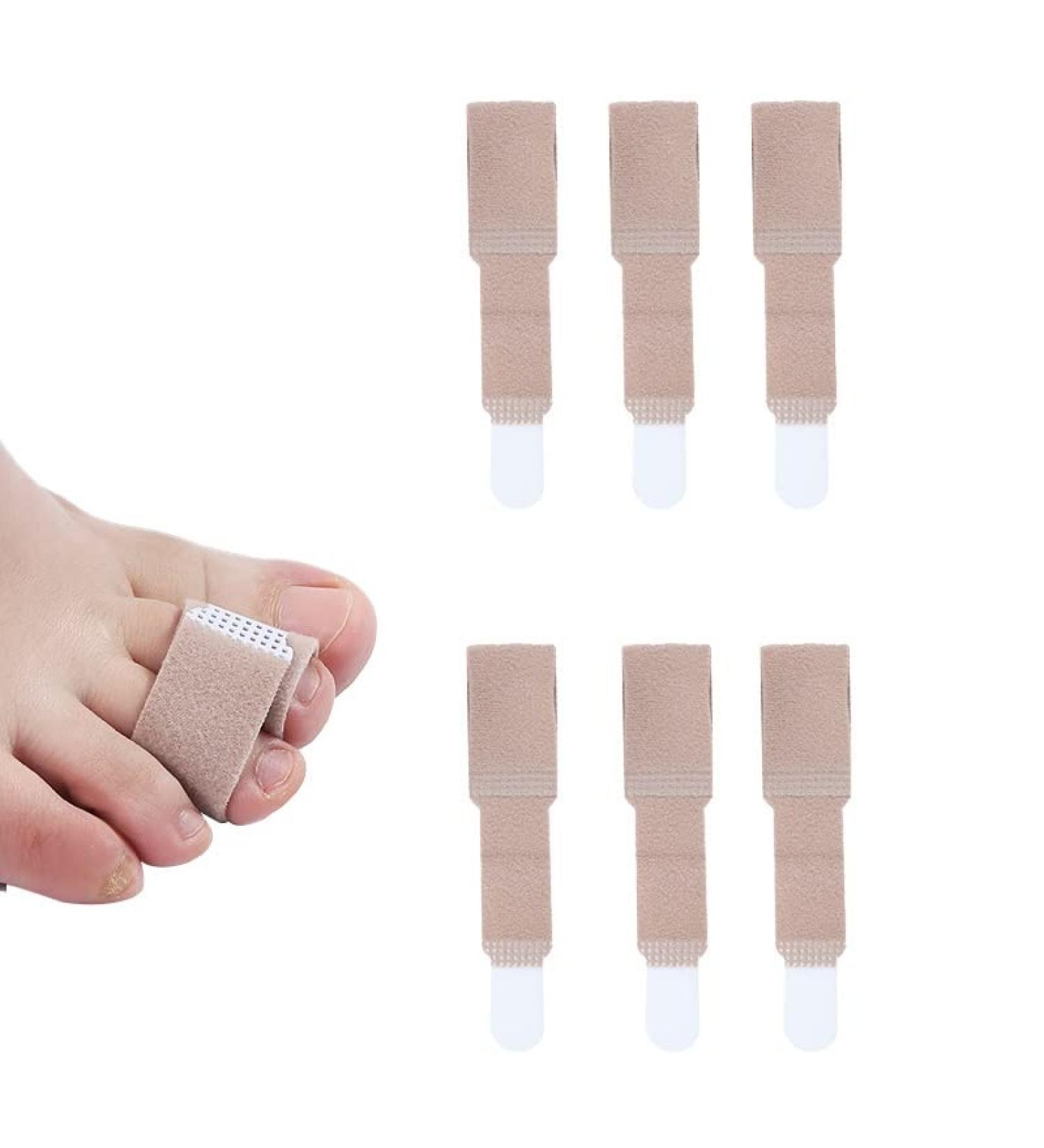 Hammer Toe Straighteners - 6 Toe Bandages Protectors for Overlapping, Bent, Crooked, and Broken Toes - Buy Online on GoSupps.com