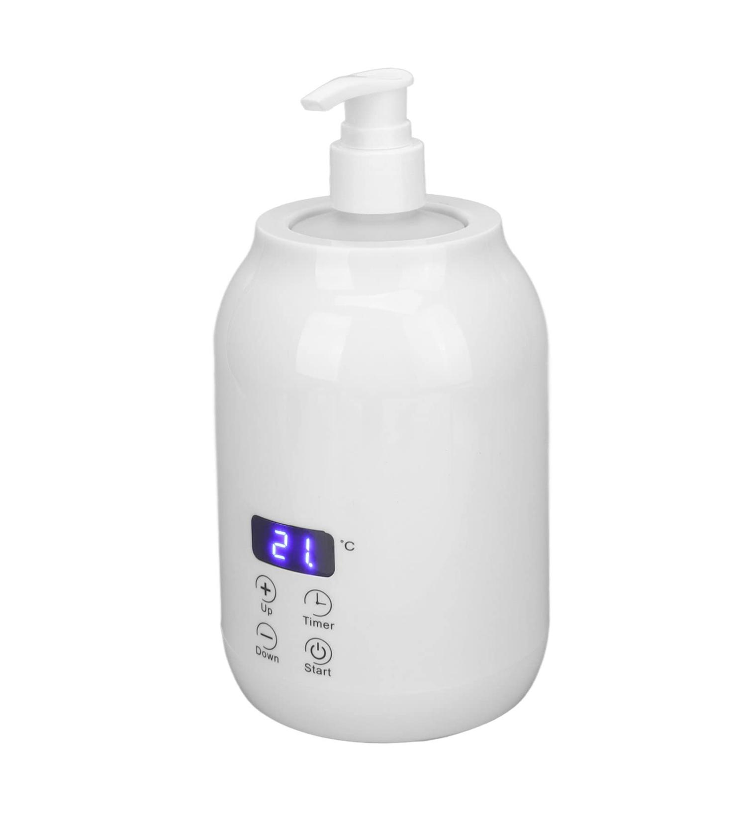 Massage Oil Heater Bottle Warmer for Essential Oils - LED Touch Control Adjustable Temperature Travel-Friendly with EU Connector - Buy Online on GoSupps.com