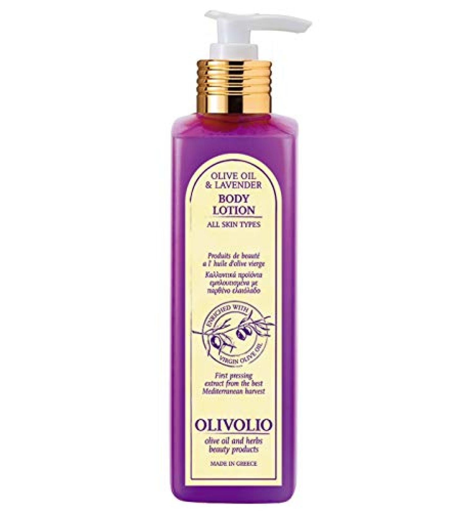 Olivolio botanics 93% natural body lotion with 100% organic lavender oil & olive oil without mineral oil and parabens - 250 ml