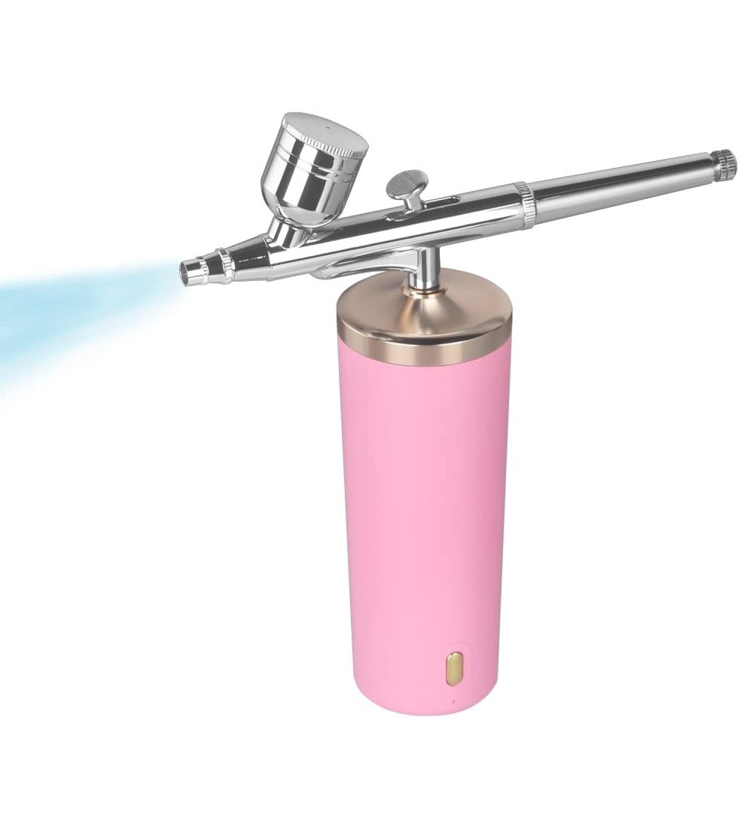 AceFox Cordless Airbrush Kit with Compressor - Portable Rechargeable Handheld Nail Airbrush Machine for Makeup, Cake Decor, Model Coloring, Nail Art, Tattoo Barber - Pink - Buy Online on GoSupps.com