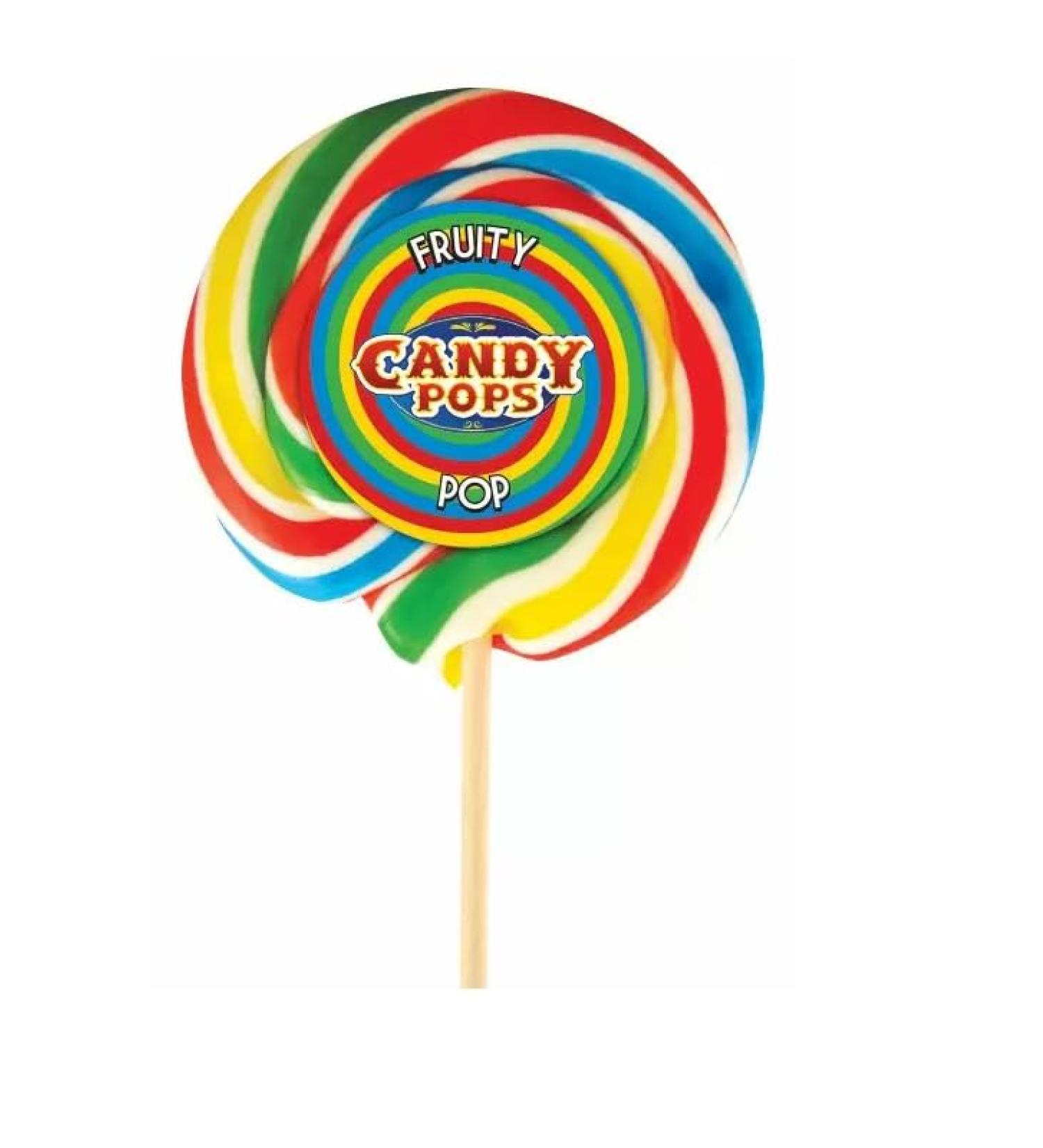 Ellies Jellies Candy Pops Large Wheel Rainbow Lollipop 75g