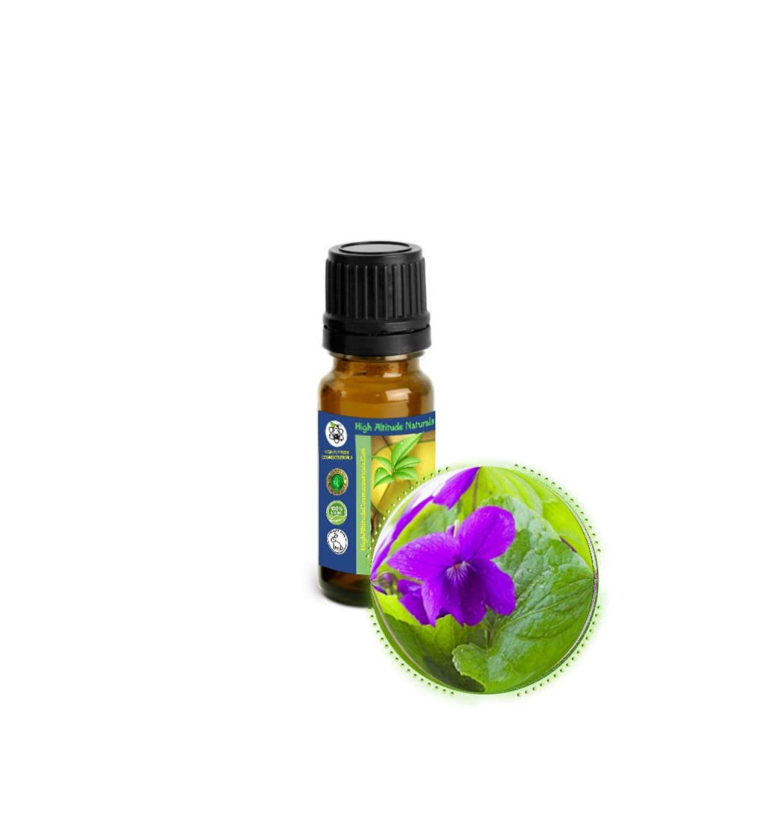 HIGH ALTITUDE NATURALS 10ml (1/3oz) Violet Leaf Absolute Essential Oil (Viola odorata) - 100% Pure Undiluted Uncut