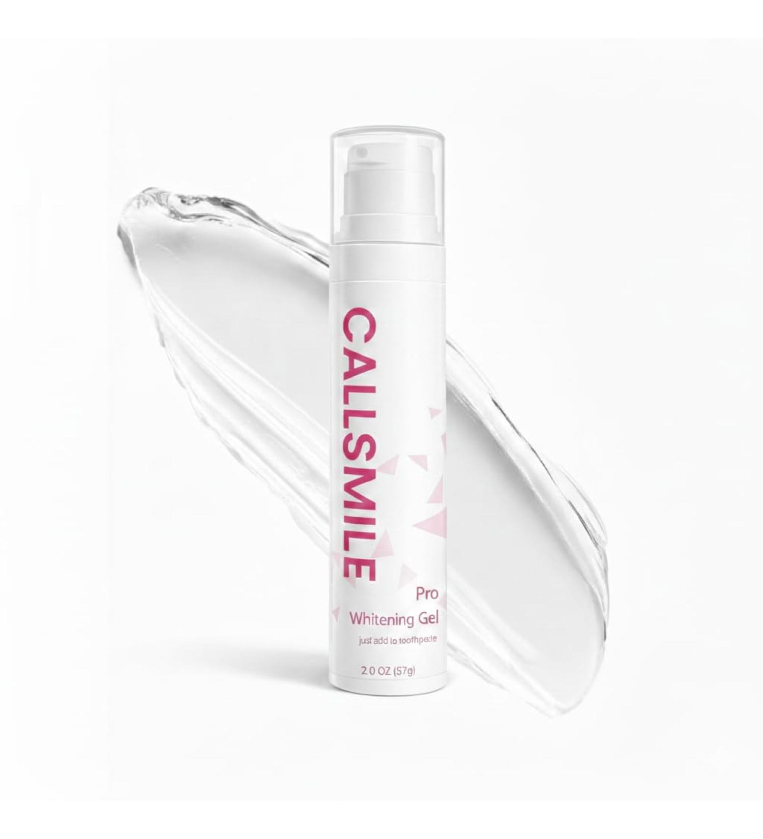 CALLSMILE Pro Whitening Gel - 4-6 Month Supply (2 oz) - Professional-Grade Hydrogen Peroxide Toothpaste Add-in - Up to 6 Shades Whiter in 30 Days - Easy Daily Use with Any Toothpaste - Buy Online on GoSupps.com