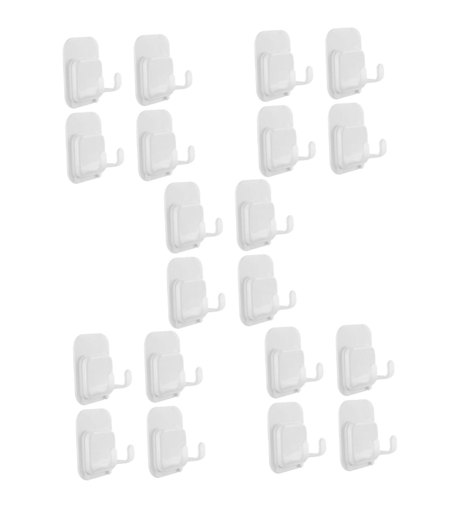 Osaladi 20-Piece Hook Insert Razor Stand Holder - Sticky Wall Shaving Brush & Razor Hanger | Durable White ABS - Buy Online on GoSupps.com