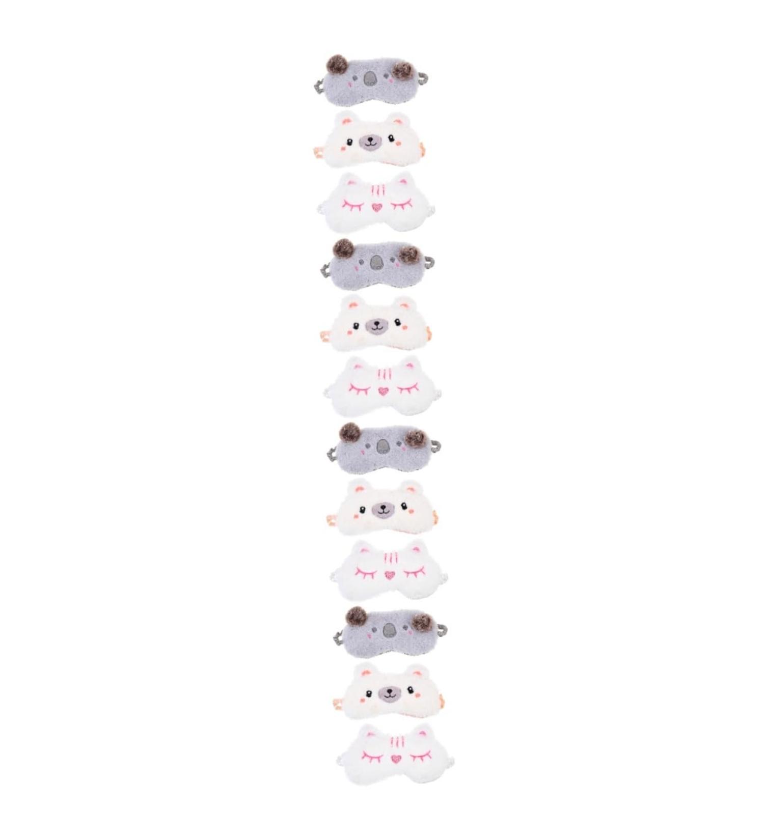 FOMIYES 12 Pcs Plush Eye Masks - Travel Sleep Blindfolds 3D Sleeping Masks for Kids Satin Eye Shades for Comfortable Sleep - Buy Online on GoSupps.com