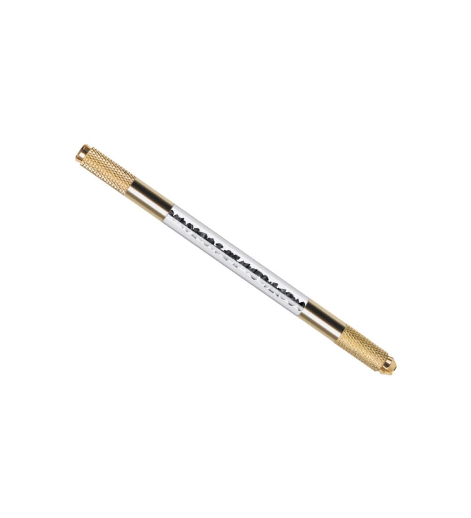 Mikinona Embroidery Pencil Eyebrow Pencil Embroidery Tools Eyebrow Marker Pen Beauty Pen Double Head Suite 13.5x0.8cm Black - Buy Online on GoSupps.com