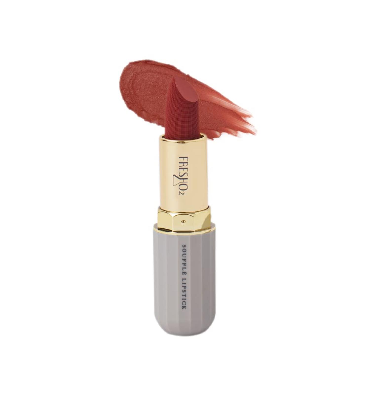 FreshO2 Souffl So Creamy Lipstick | Vegan Moisturizing Matte Velvet | Long-Lasting Honey Rose Shade | Made in Taiwan | Cruelty-Free International Shipping - Buy Online on GoSupps.com