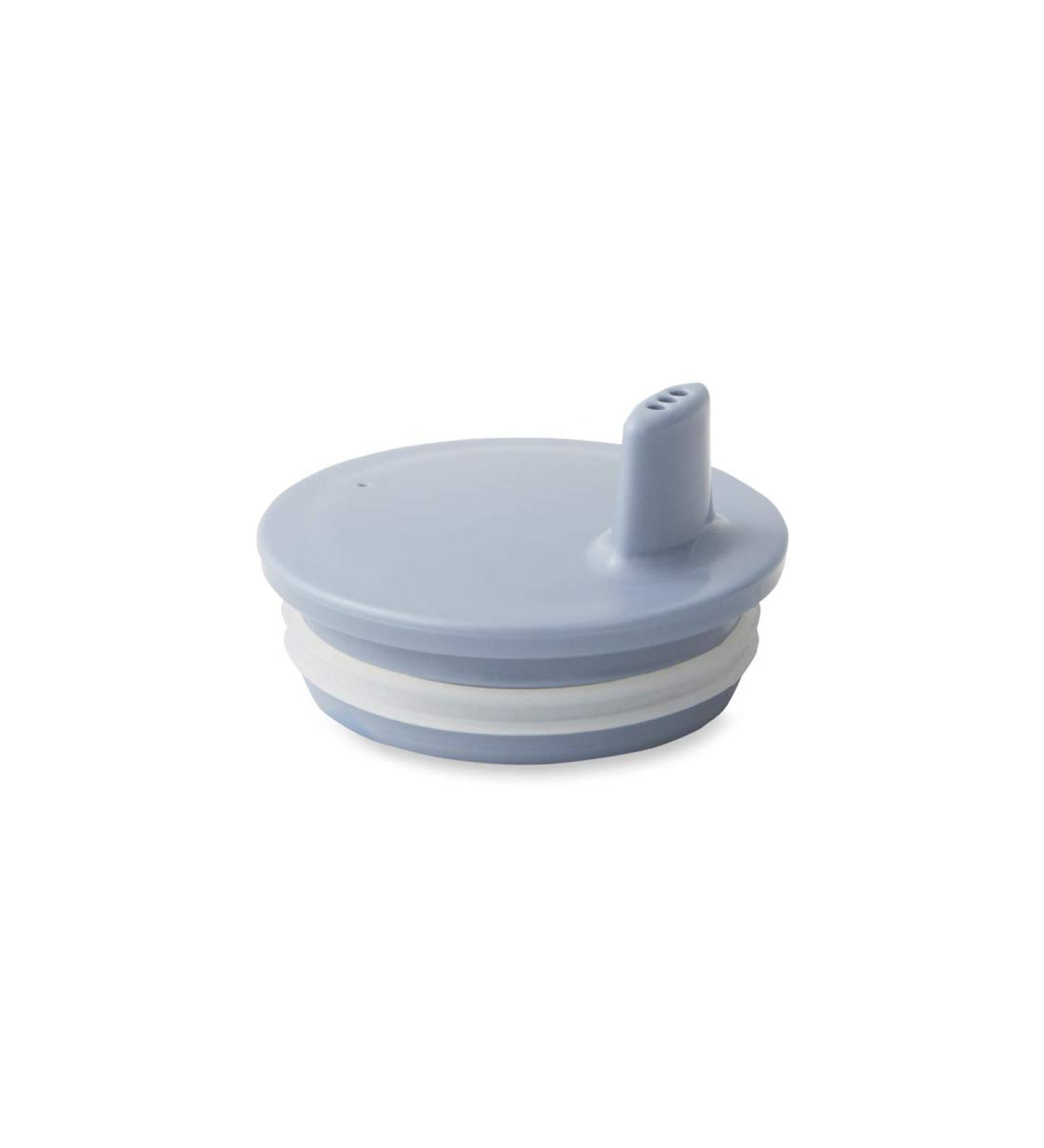 Design Letters Lid for Baby and Children Personal Eco Becher (light blue)-BPA-free and BPS-free dishwasher-safe densely closing lid light 27 g.