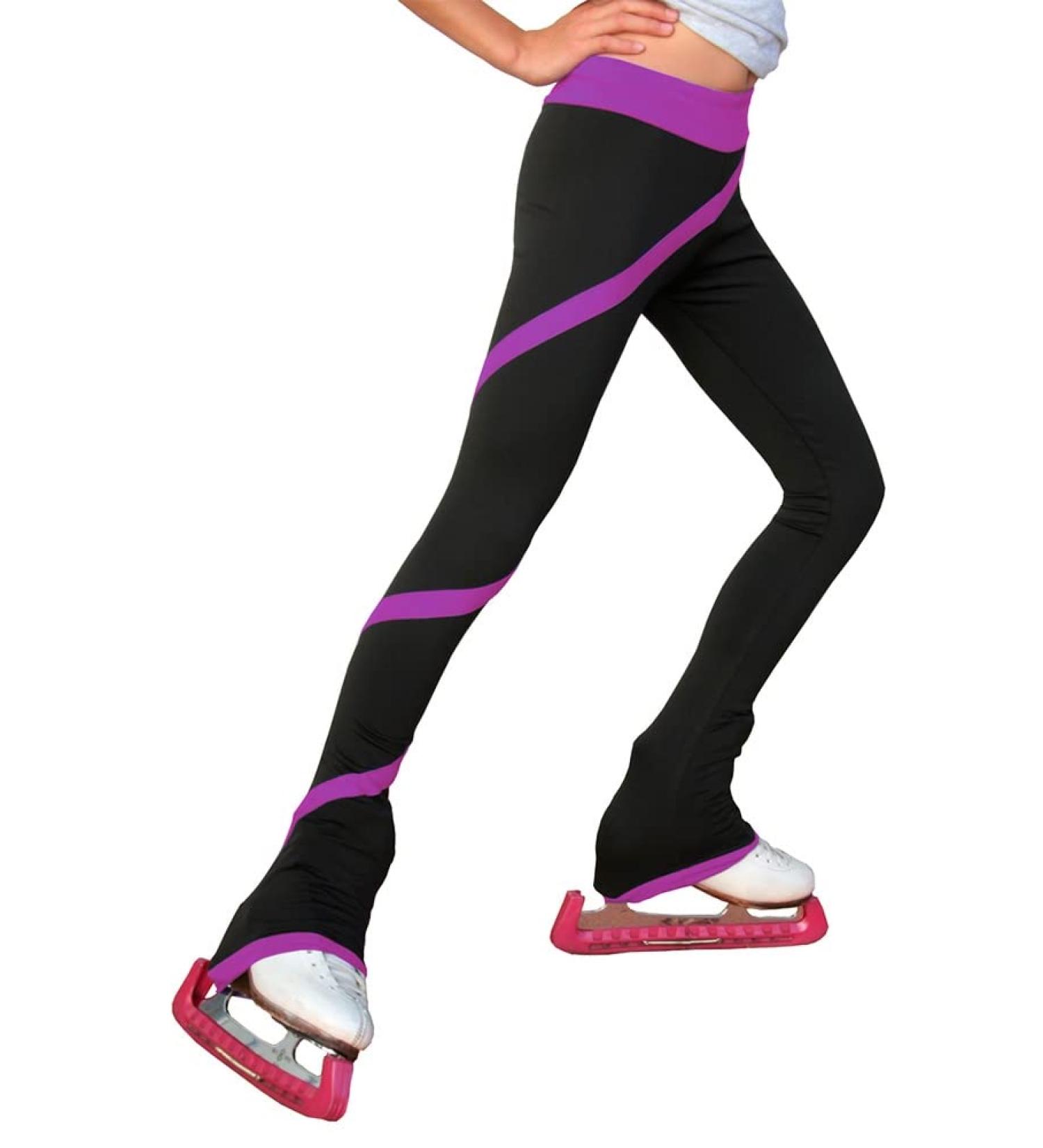 ChloeNoel P06 Spiral Figure Skating Pants (Adult) Purple Size 8-10 - Buy Online on GoSupps.com