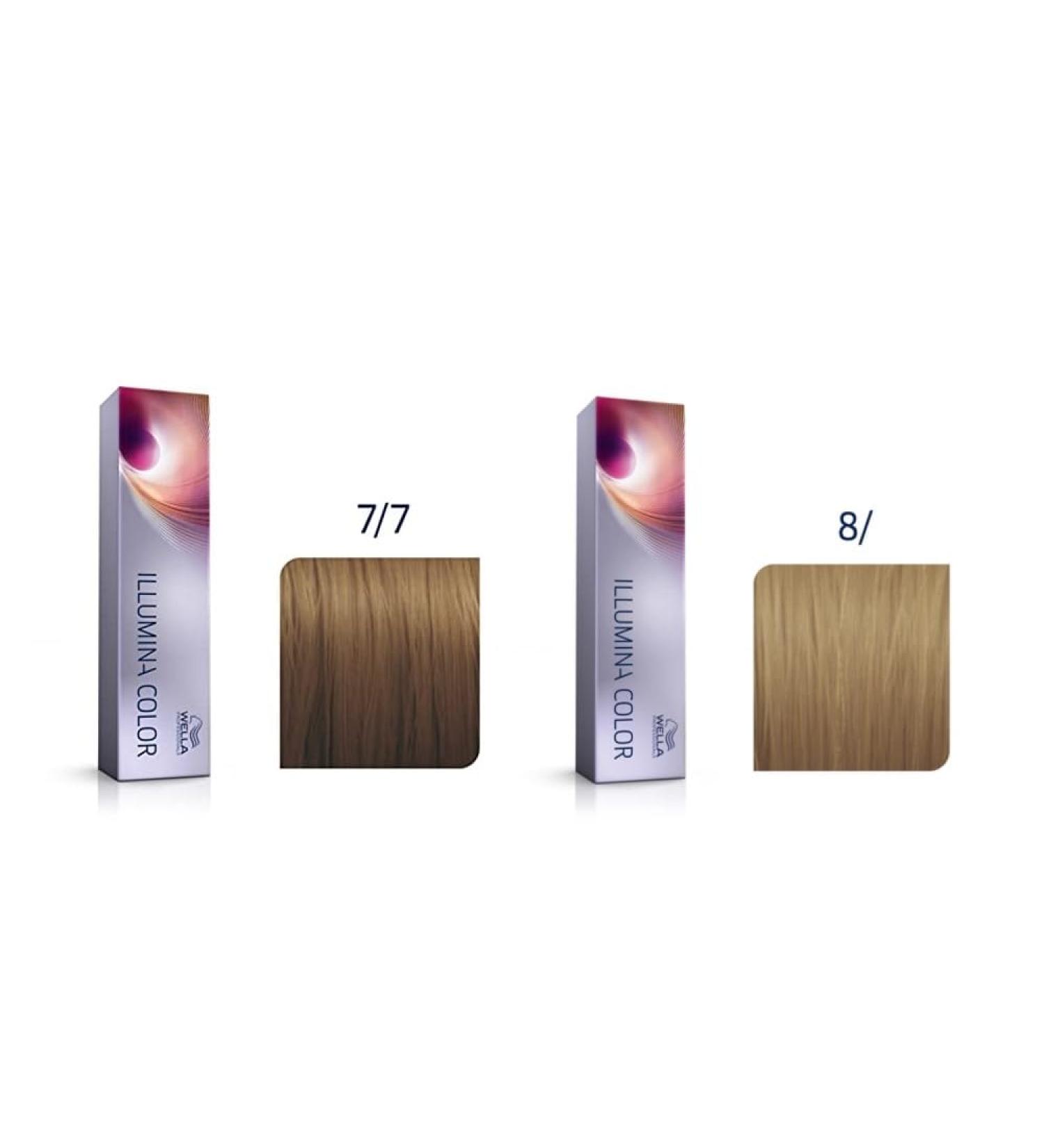 Wella Professionals Illumina Color 7/7 & 8 Hair Dye - Medium Blonde/Brown & Light Blonde - 60ml & 120ml Pack - International Shipping - Buy Online on GoSupps.com
