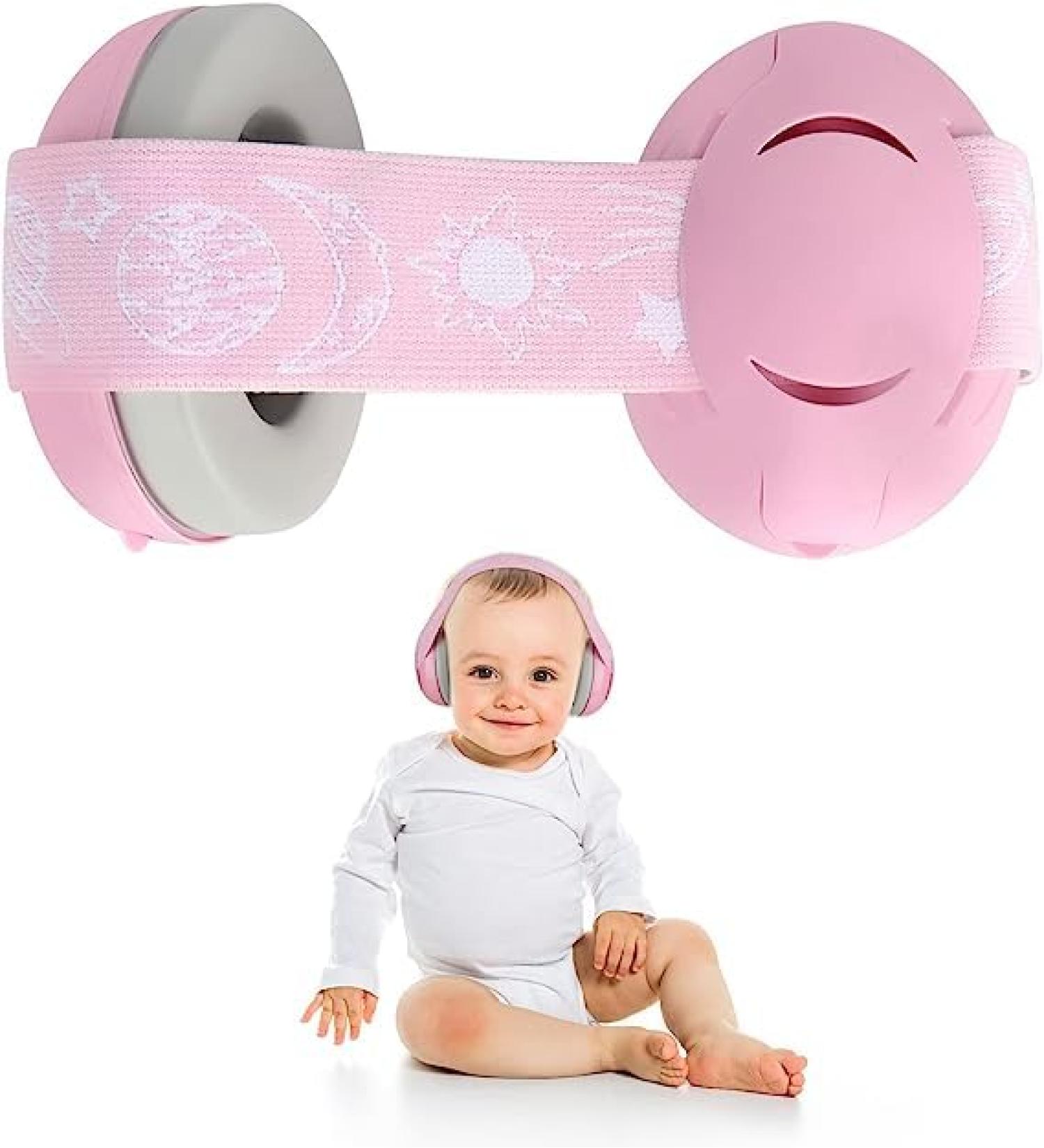 Aatif.L 2023 Baby Ear Defenders - Noise Reduction Earmuffs for Infants & Toddlers (0-36 months) - Pink & Grey - Buy Online on GoSupps.com