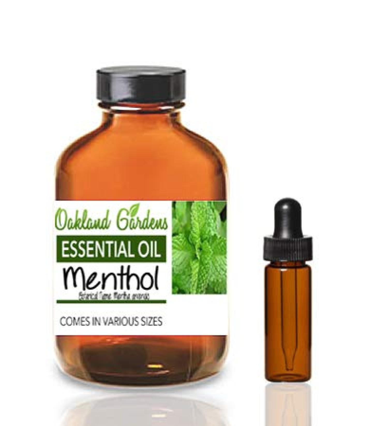 Menthol Liquid Essential Oil - Pure & Natural Oil for Diffusers Aromatherapy & Massage Blends Vegan GMO Free by Oakland Gardens You Choose Size (15 ml Menthol) - Buy Online on GoSupps.com