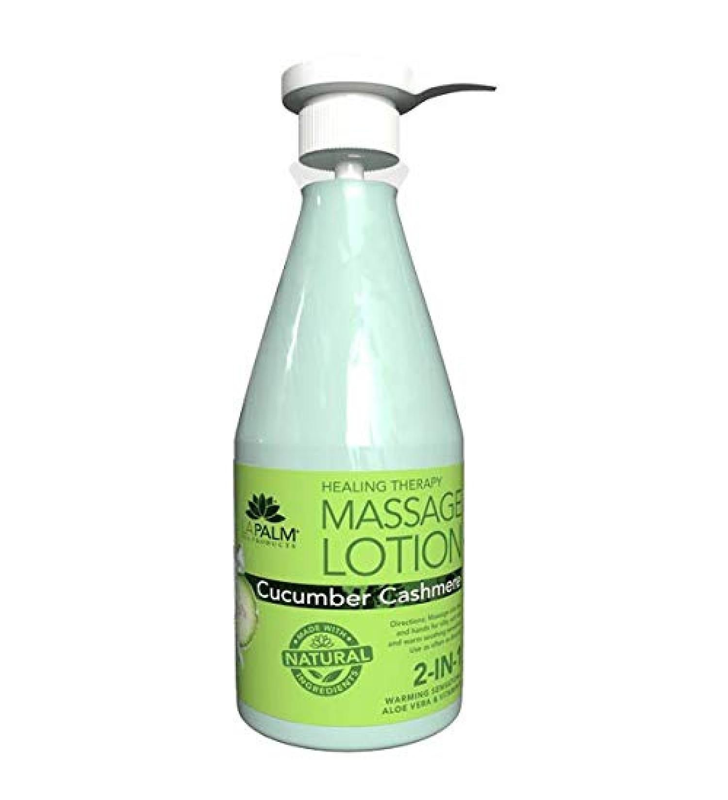 La Palm - Organic Healing Therapy Massage Lotion 24oz (Cucumber Cashmere)