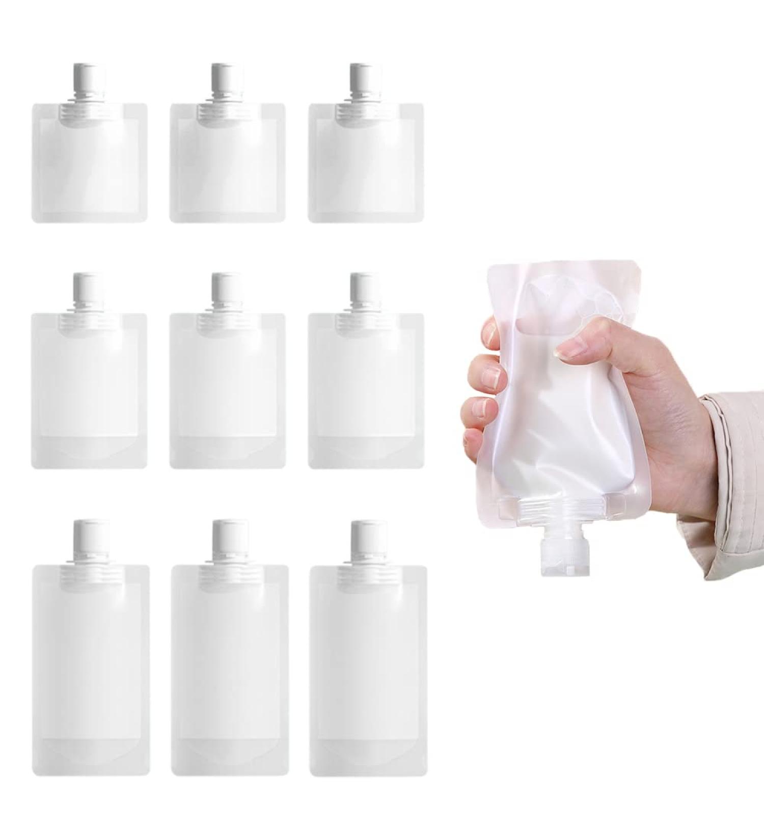 9 Pcs Portable Travel Fluid Bags Transparent Travel Fluid Dispensing Packing Bag Clamshell Travel Fluid Pouches for Toiletries Lotion Shampoo Hand Soap (30ml/50ml /100ml) - Buy Online on GoSupps.com