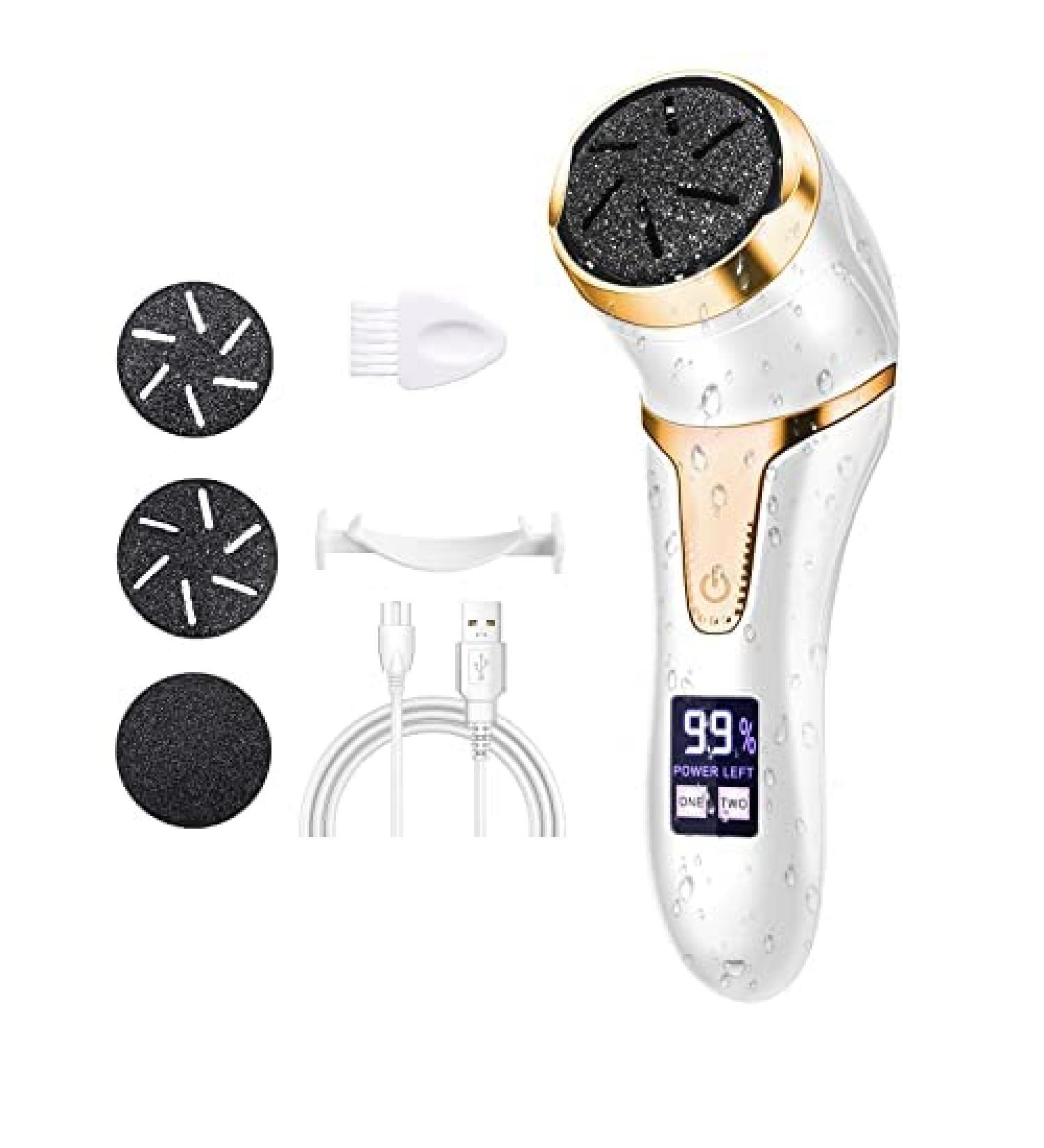 Electric Foot Callus Remover with 3 Grinding Heads - Professional Rechargeable Pedicure Tool for Hard Cracked Skin | Waterproof Foot Scrubber by BETUFIARY - Buy Online on GoSupps.com