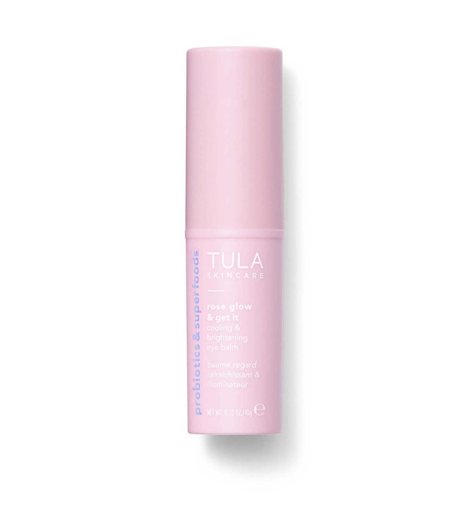 TULA Skin Care Rose Glow Cooling Eye Balm - Brightening, Hydrating Dark Circle Treatment - 0.35 oz - Buy Online on GoSupps.com