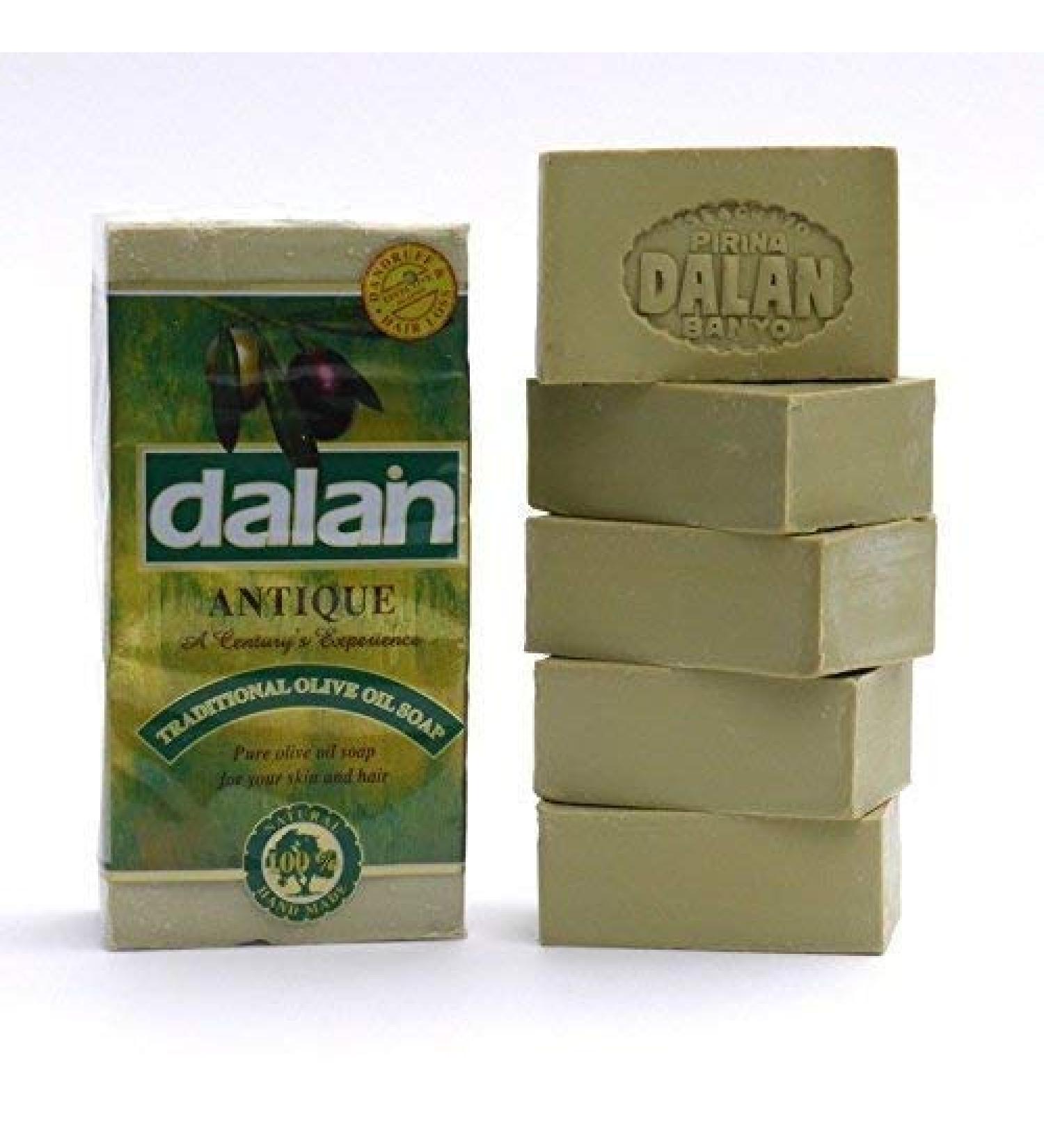 5 x 180g Bar Natural 100% Pure Olive Oil Soap Dalan Turkish Bath Handmade Turkey