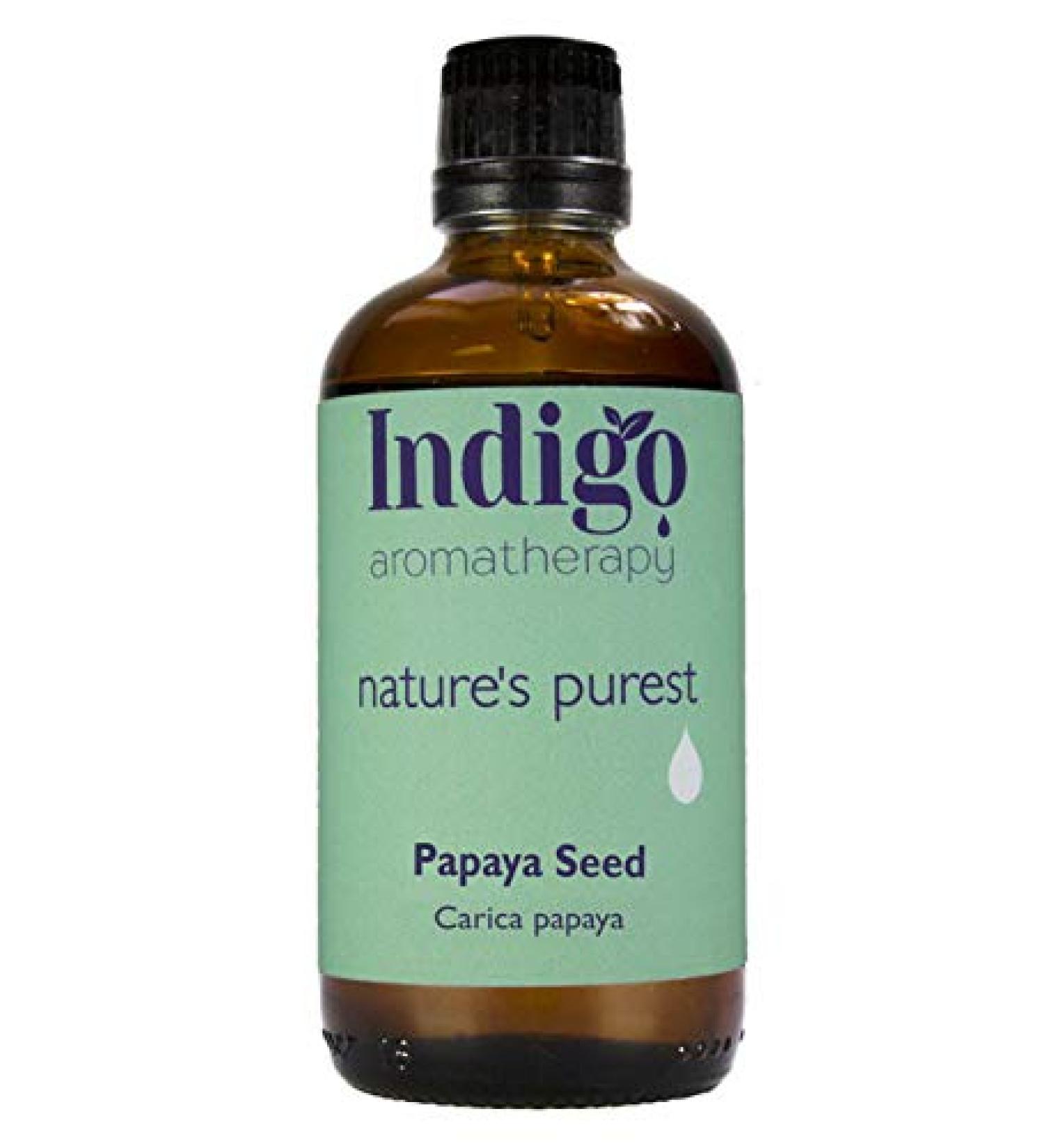 Indigo Herbs Papaya Seed Oil 100ml | Cold Pressed | 100% Pure