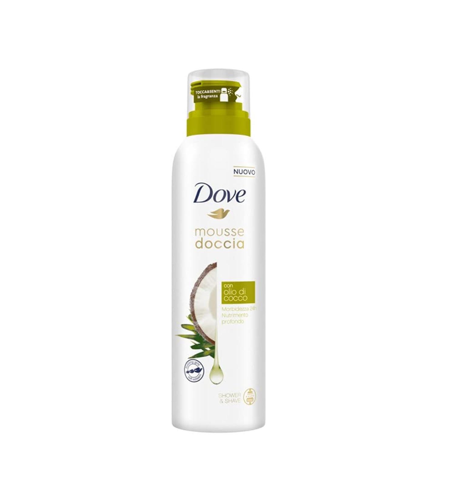 Dove DOVE Coconut Oil Shower Foam 6 x 200 ml Pack of 6