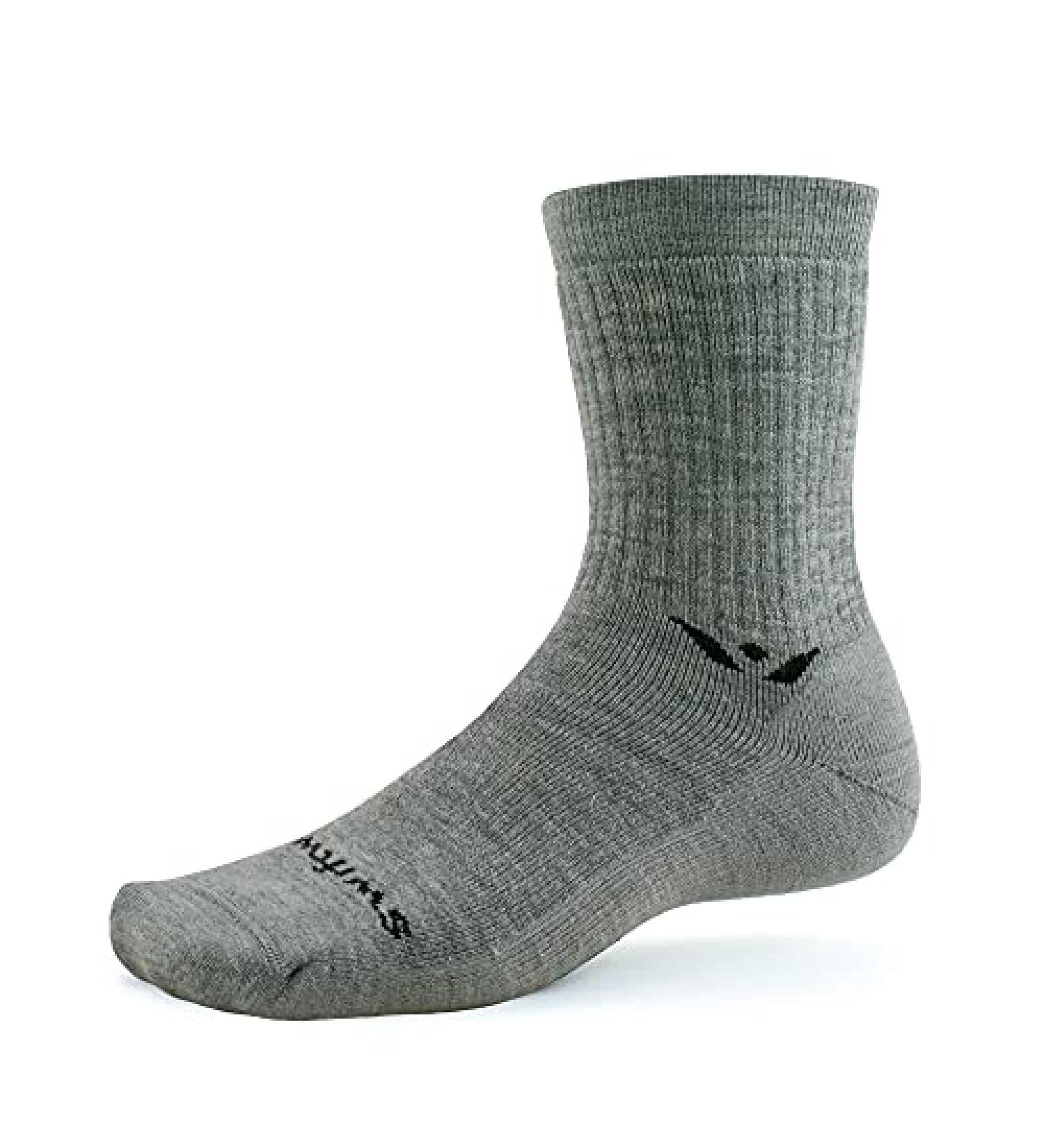 Swiftwick Pursuit Hike Six Lightweight Merino Wool Hiking Socks - Men's and Women's (Heather Large) - Buy Online on GoSupps.com