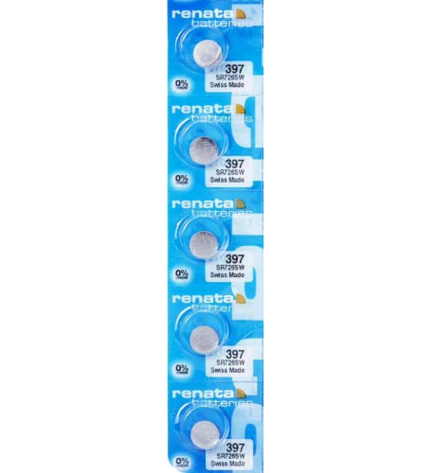 Buy Renata 397 Silver Oxide Batteries - Mercury-Free Long-Lasting (5 Pack) - International Shipping Available - Buy Online on GoSupps.com