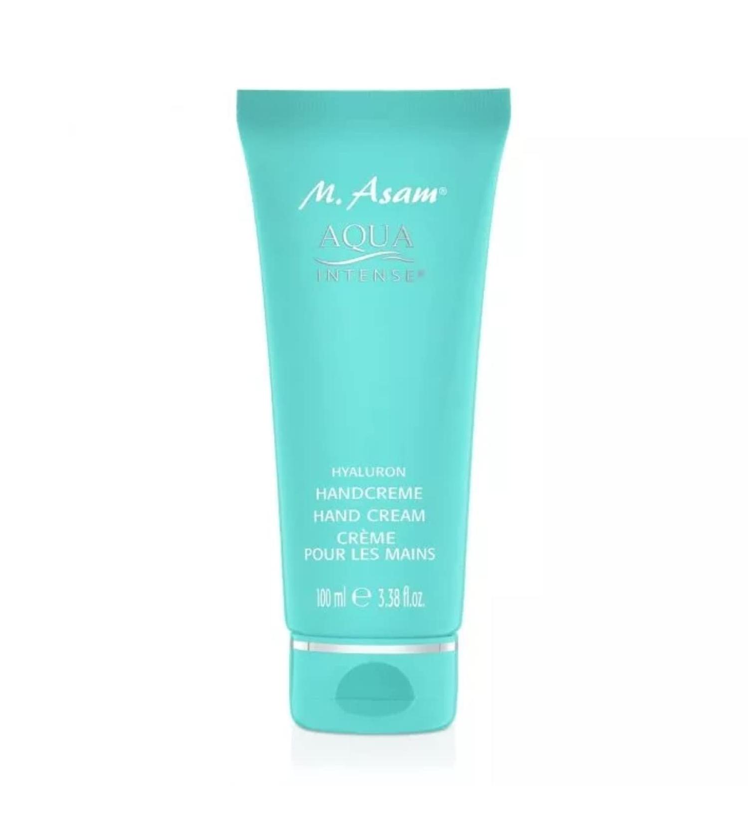M. Asam Aqua Intense Hyaluron Hand Cream (100 ml) - perfume -free hand care with hyaluron intensive moisture donation for dry hands the skin is immediately plump & adolescent vegan