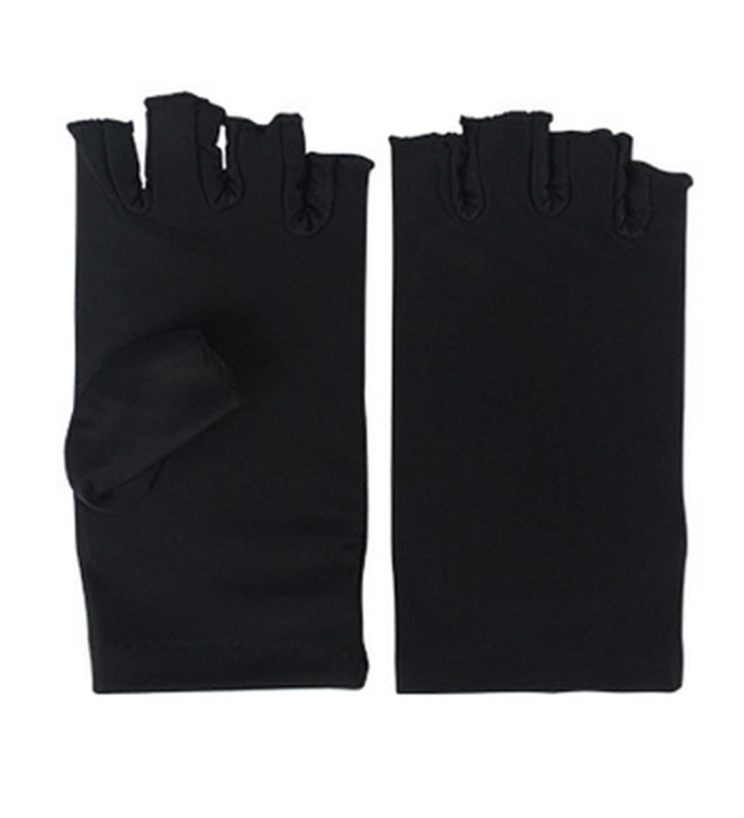 Nail Dryer Anti UV Protection Gloves Led Lamp Radiation UV Shield Fingerless Gloves Nail Art Dryer Tools for Salon Home 1 Pair Black Nail Gloves - Buy Online on GoSupps.com