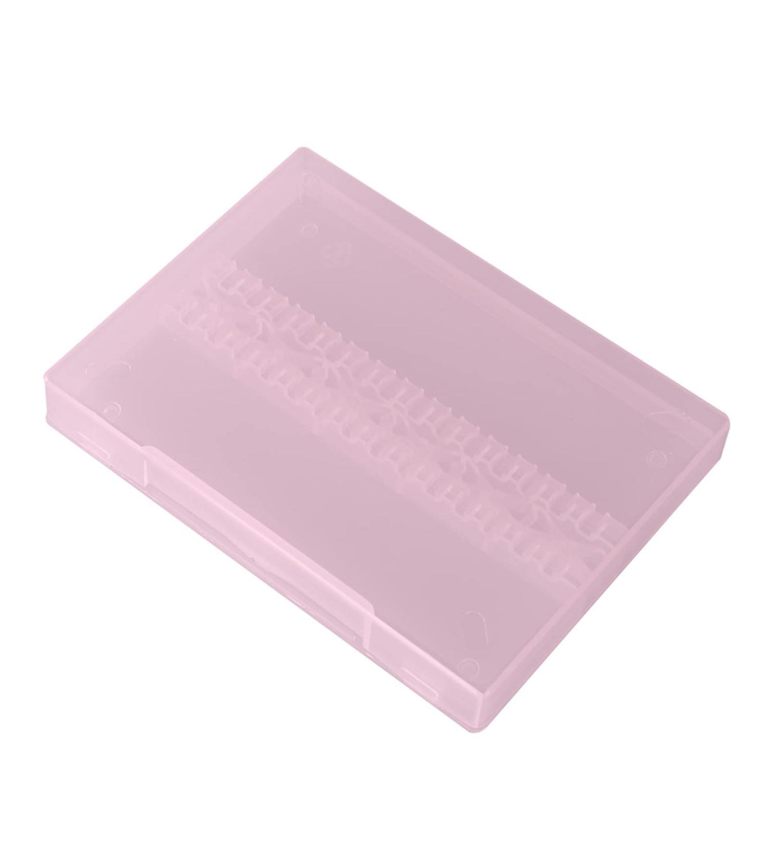 14 Holes Professional Nail Art Polishing Grinding Drill Bit Holder Storage Box (Pink) - Buy Online on GoSupps.com