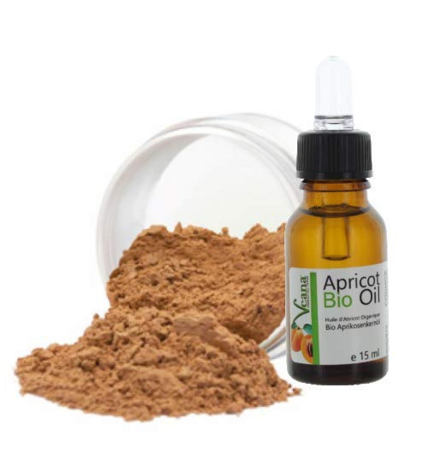Mineral foundation (9 g) + premium organic apricot kernel oil (15 ml) DE- ko certified - MakeUp all skin types no additives no preservatives Nuance Tan - Buy Online on GoSupps.com