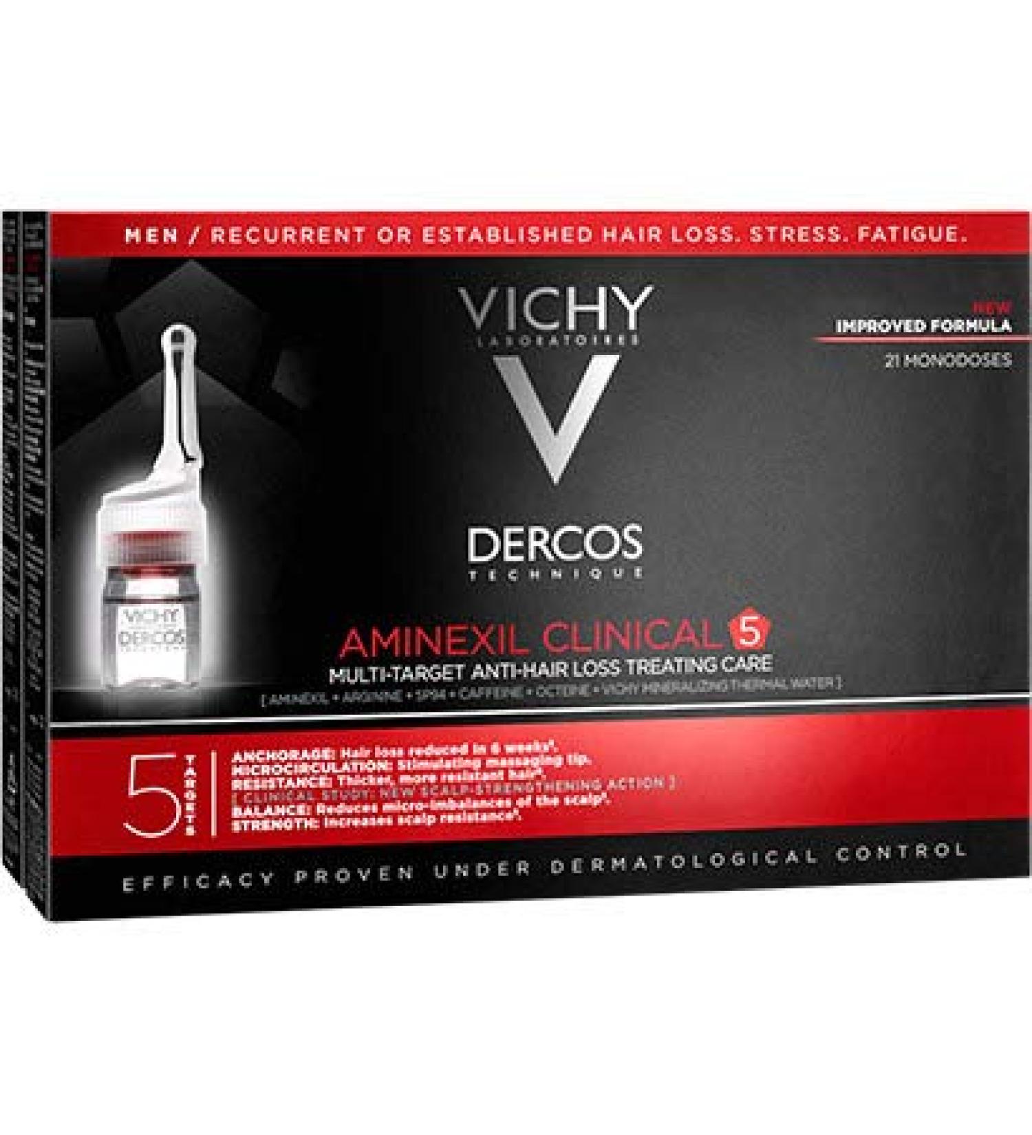 Vichy Dercos Aminexil Clinical 5 ampoules against hair loss for men 21 x 6 ml
