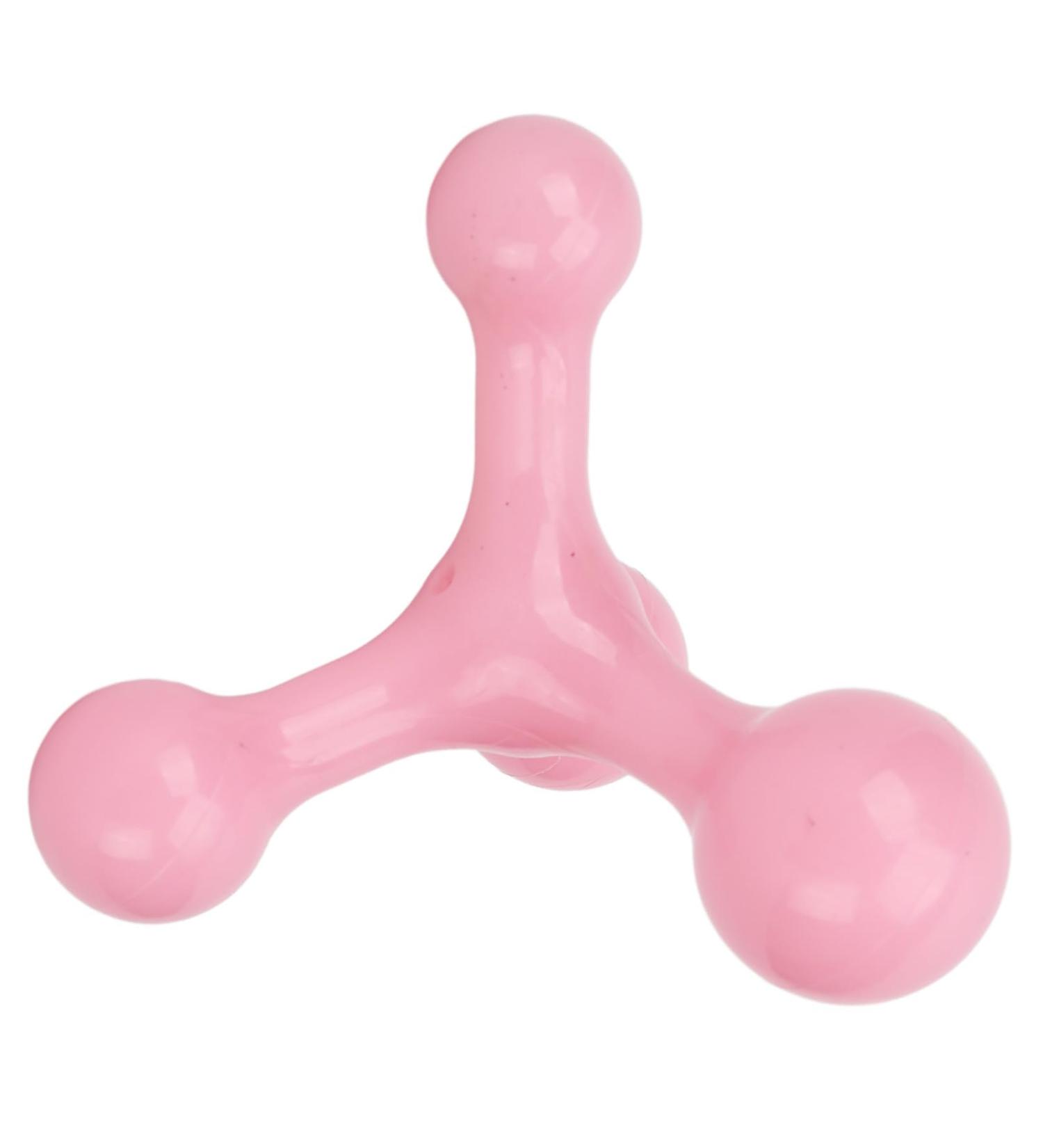 4-Ball Mini Hand Massager - Ergonomic Triangular Design for Reduced Pain Lightweight & Easy to Use - Perfect for Neck Relief - Durable Pink Plastic - Buy Online on GoSupps.com