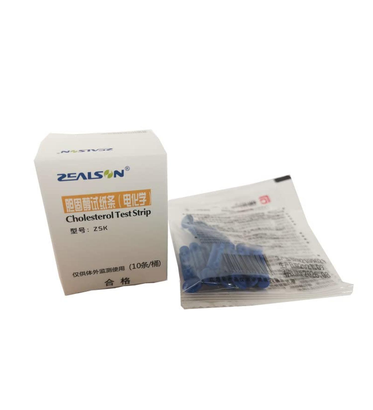 Cholesterol Uric Acid G.L.U Test Chips for Zealson-Test Meter (10pcs Cholesterol Test Chips)