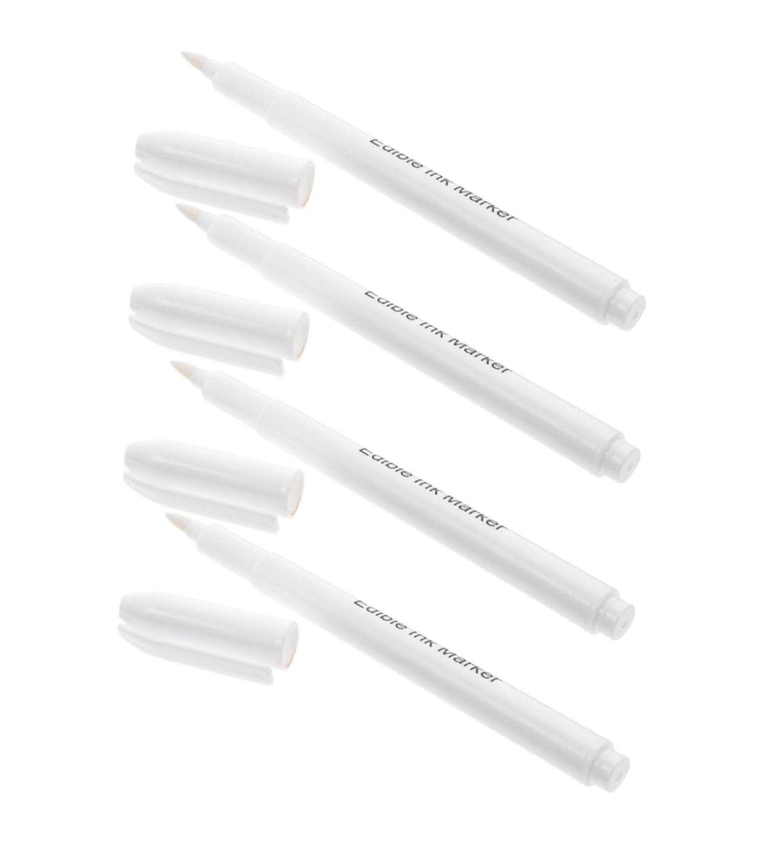 MAGICLULU 1set Biscuits Baking Coloring Pens Edible Marking Pen White Food Coloring Markers Plastic 4pcs - Buy Online on GoSupps.com