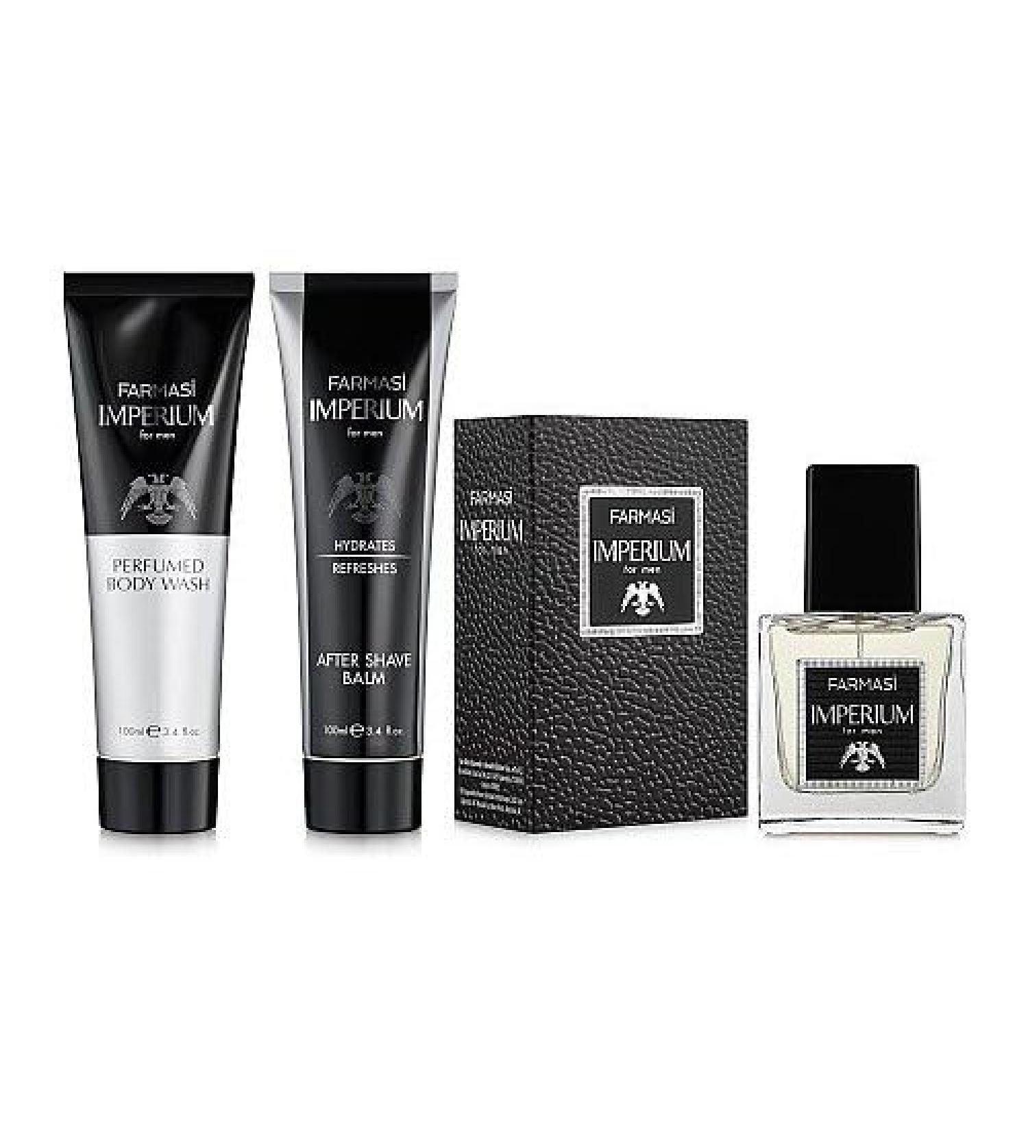 FARMASi Imperium for Men Love Me Edition Gift Set - Luxurious Fragrance and Skincare Collection - Includes Eau de Parfum After Shave Balm and Shower Gel