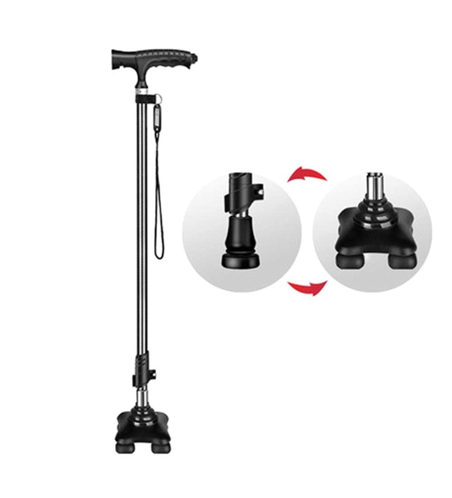 Lightweight and Lightweight Walking Stick with 2 Non-Slip Walking Crutch Bases Journey - Buy Online on GoSupps.com