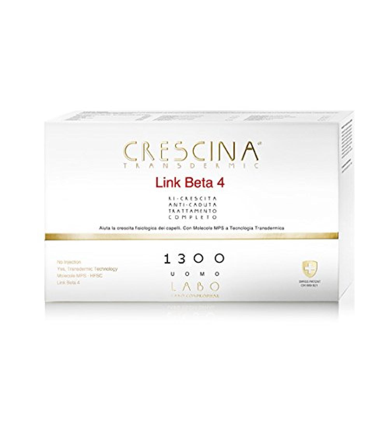 Labo Crescina Transdermic Link Beta-4 Complete Treatment 1300 Men 10 + 10 Ampoules