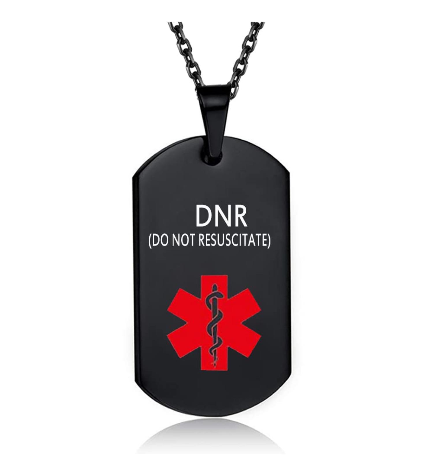 Medical ID Necklaces for Men & Kids | Diabetes Alert | Laser Engraved Stainless Steel Emergency Pendant - Buy Online on GoSupps.com