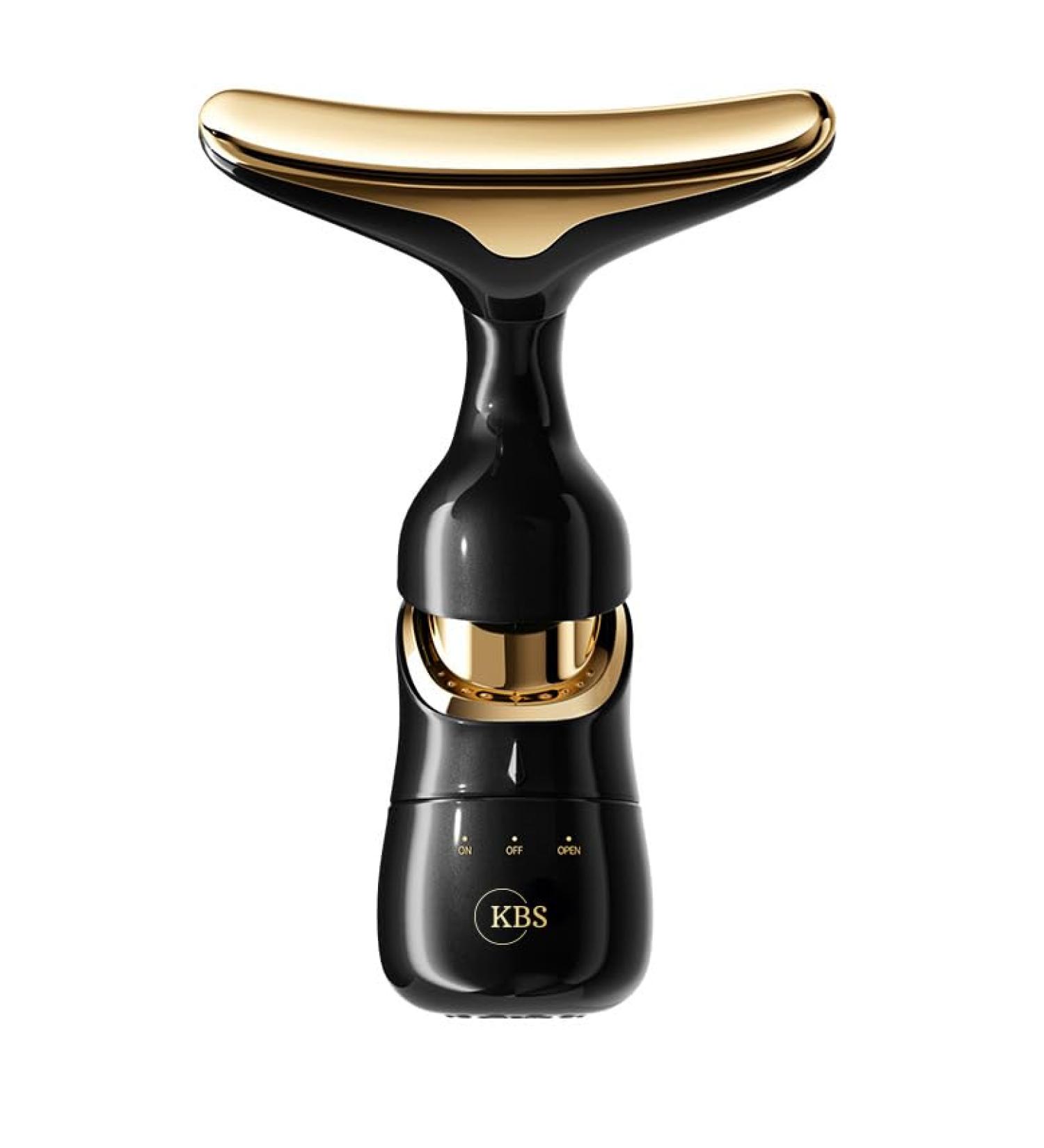 KBS Essentials Face Eye & Neck Massager - Battery Powered Vibration 3 Attachments Black | International Shipping Available - Buy Online on GoSupps.com