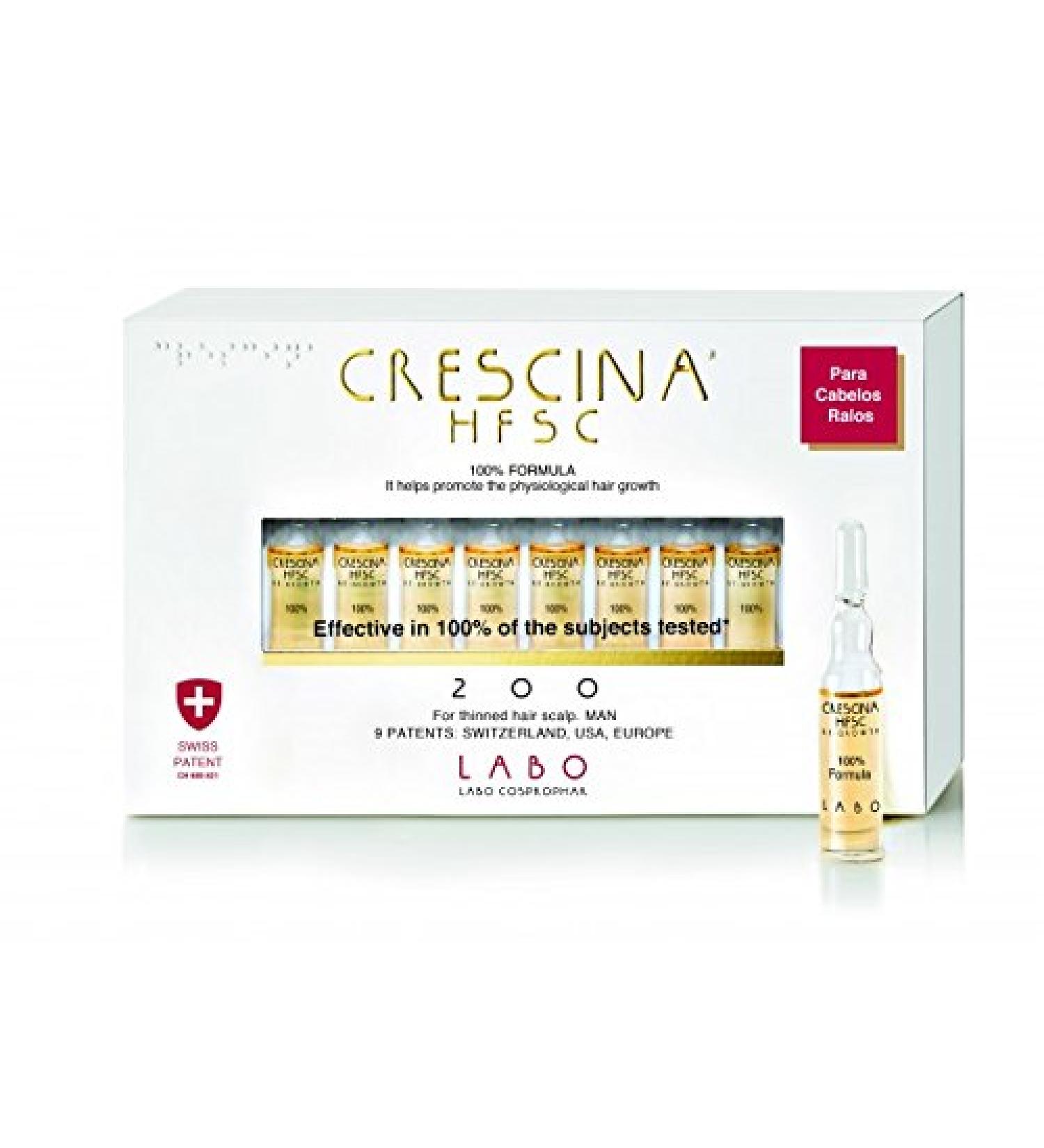 Crescina HFSC Hair Growth Treatment for Men's Scalp with Thinning Hair 20 Ampoules