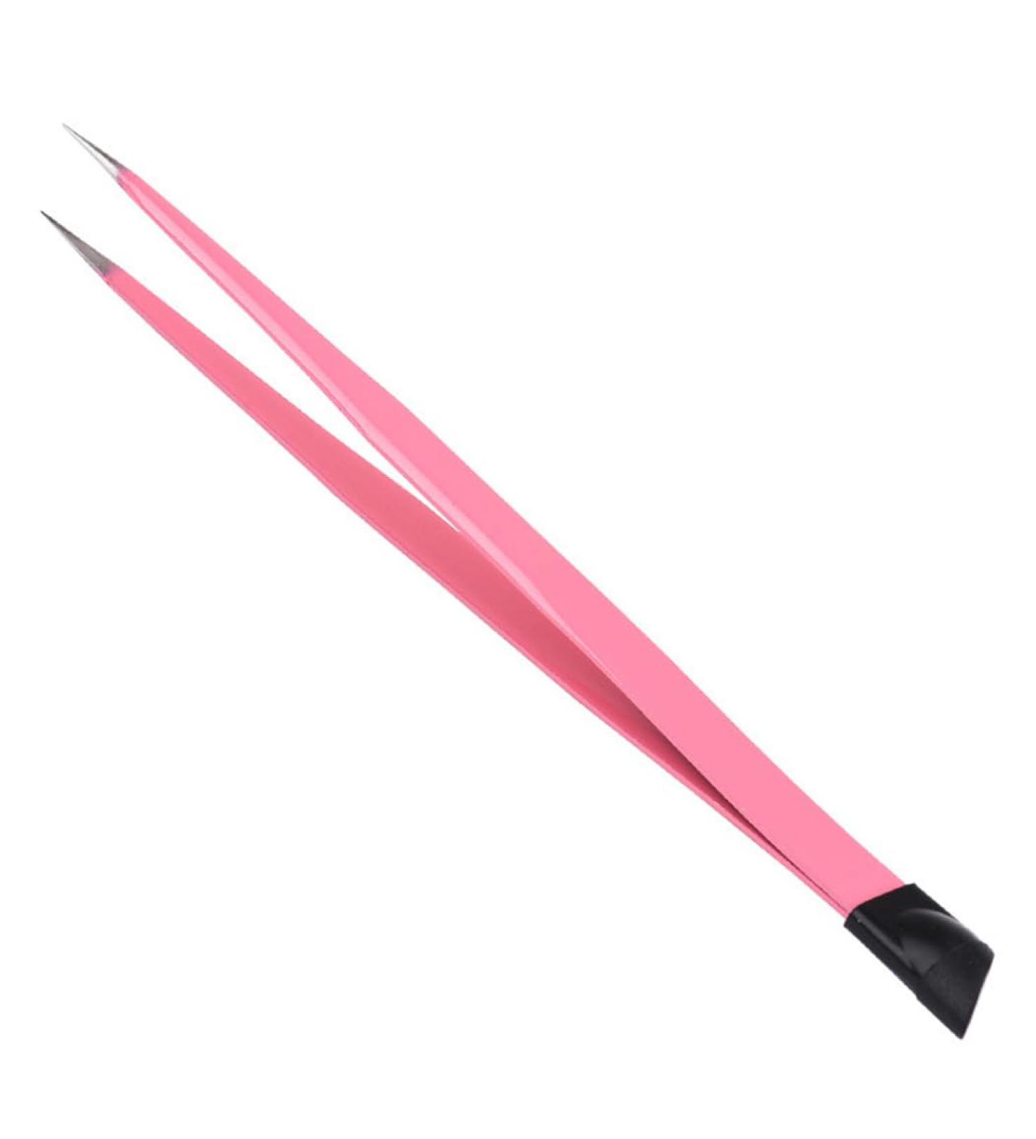 Nail Tweezers Double Sided Nail Art Sticker Silicone Press Rhinestone Picker Nippers Pink Brushes - Buy Online on GoSupps.com