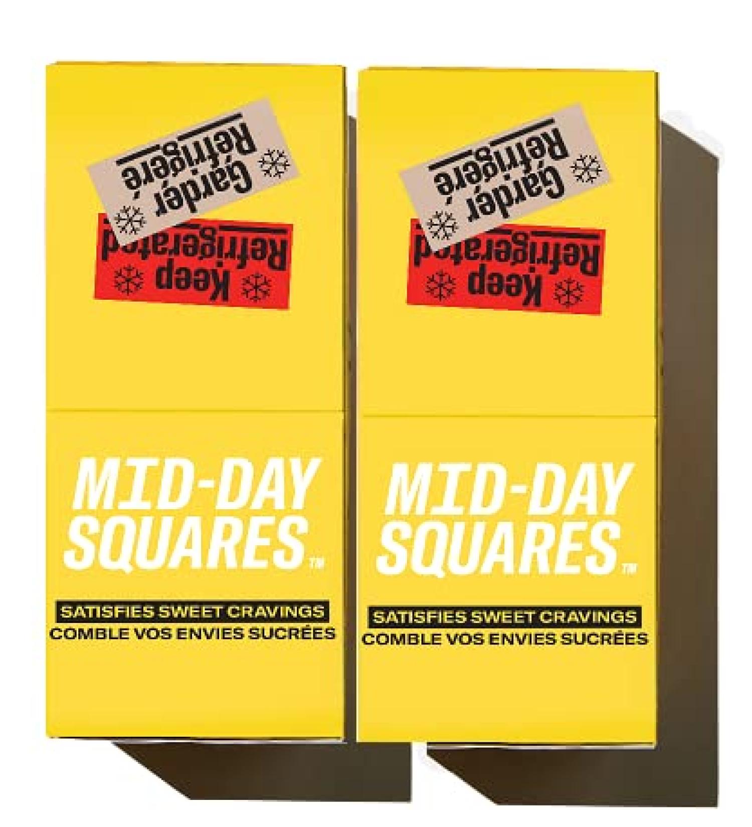 Mid-Day Squares High Protein Chocolate Bars 33g each 2 Pack 24 Squares Cookie Dough Flavour 20 Day Supply | Made with Real Chocolate 6g Plant Protein 4g Fiber Certified Vegan Gluten Free Cookie Dough 12 count (Pack of 2) - Buy Online on GoSupps.com