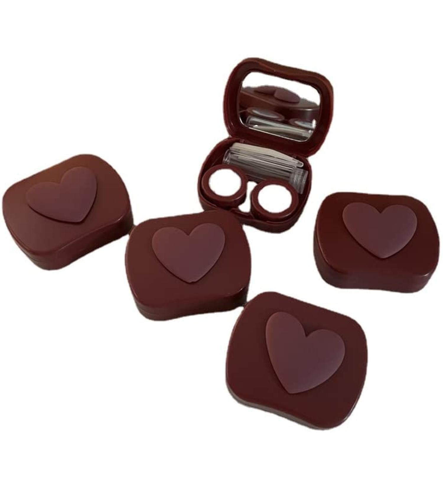 Miedeon Travel Contact Lens Container Set - 4-Piece Red Etui for Easy Lens Storage & Travel - Ideal for Contact Lens Wearers - Buy Online on GoSupps.com