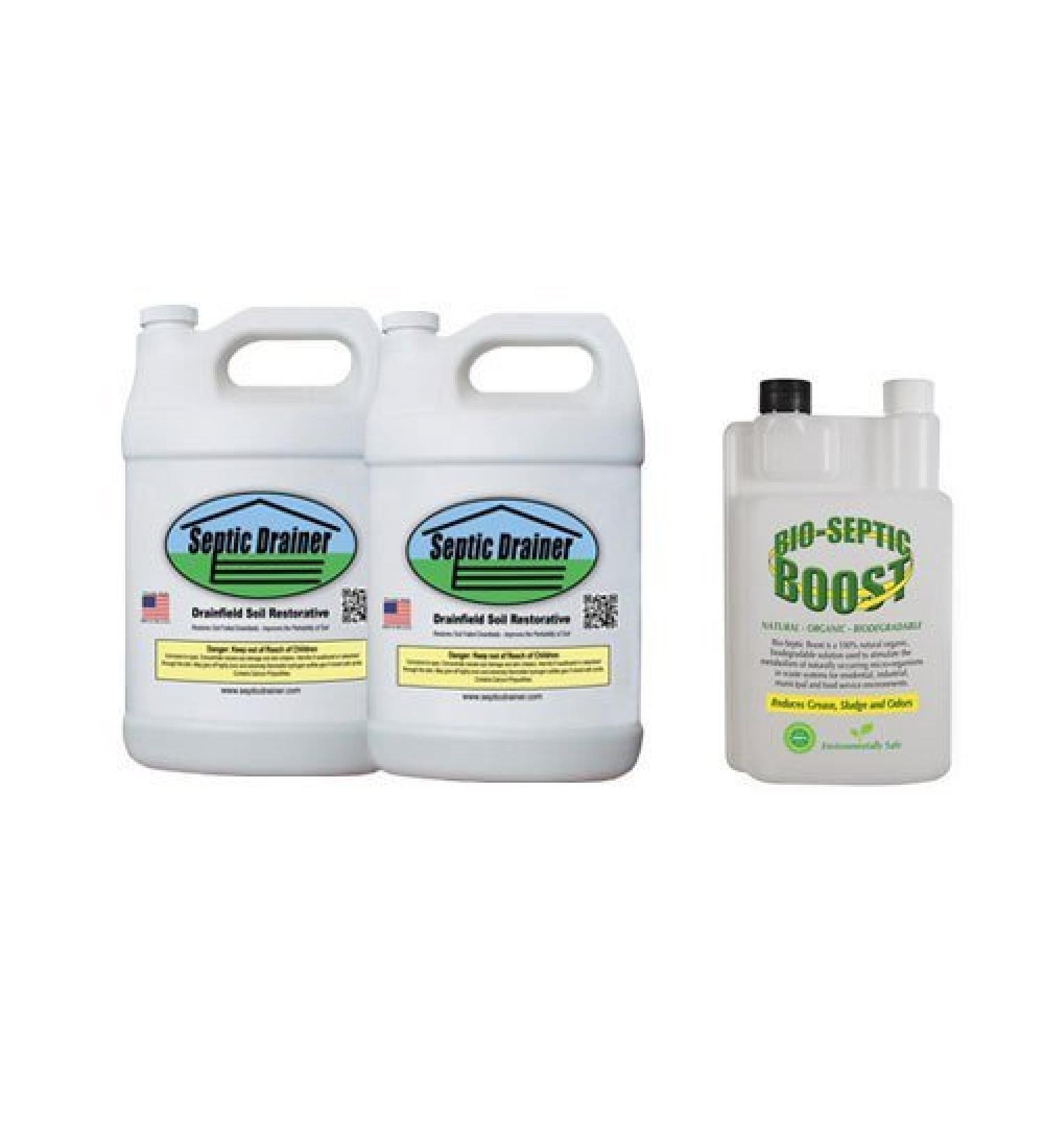 New Formula - 2 Gals. Non-Toxic Septic Drain Field Treatment | Bio-Septic Boost for Hard Pan Soil & Bio-Mat Repair | Maintain Your Septic System - Buy Online on GoSupps.com